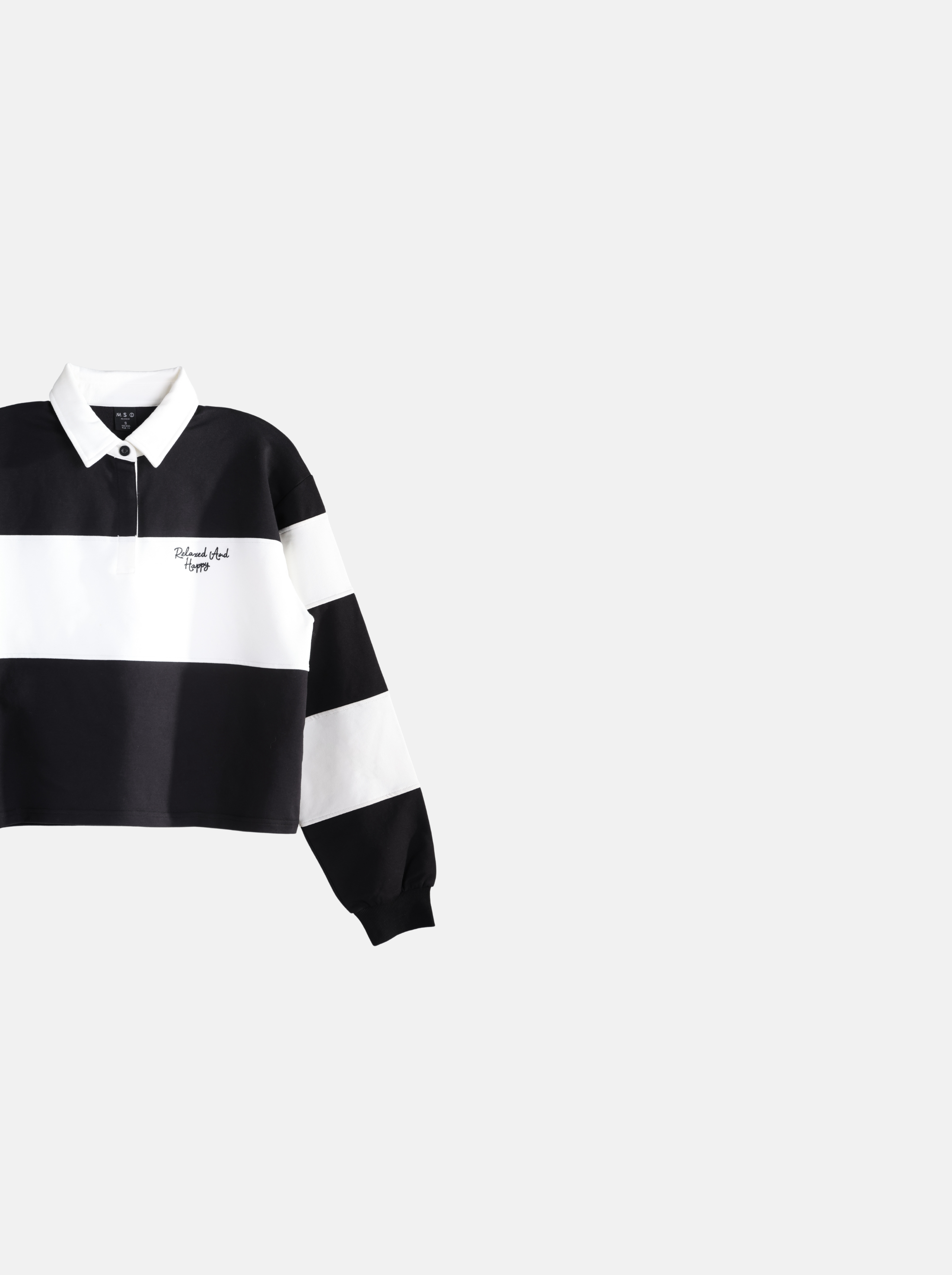 Women's Drop Shoulder Knit Sweater with Contrast Stripes (YS30137)