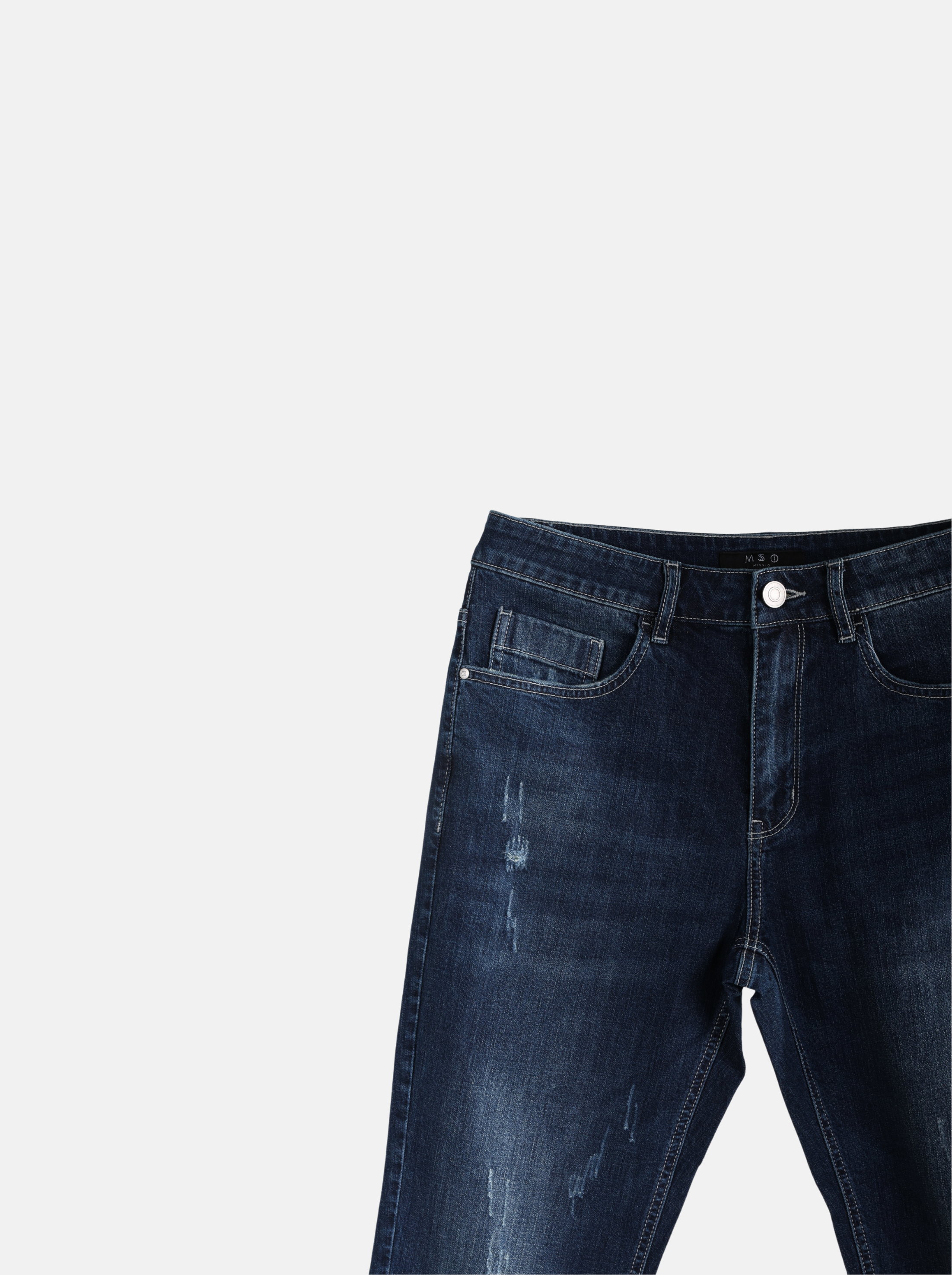 Men's Small Ripped Jeans with embroidered "#FREEDOM" Slogan  (YS30142)