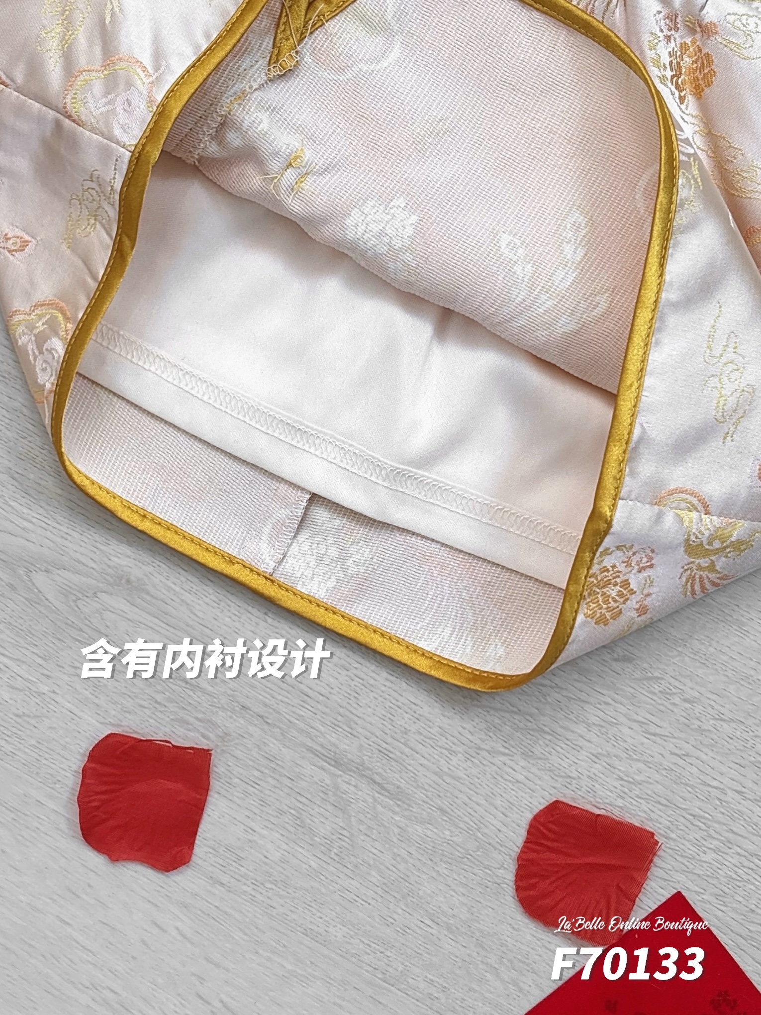 【LBP亲子系列-凤舞云霞】新中式可爱凤凰图旗袍连身裙【女童款】(F70133)-La'Belle Fashion Boutique Sdn Bhd