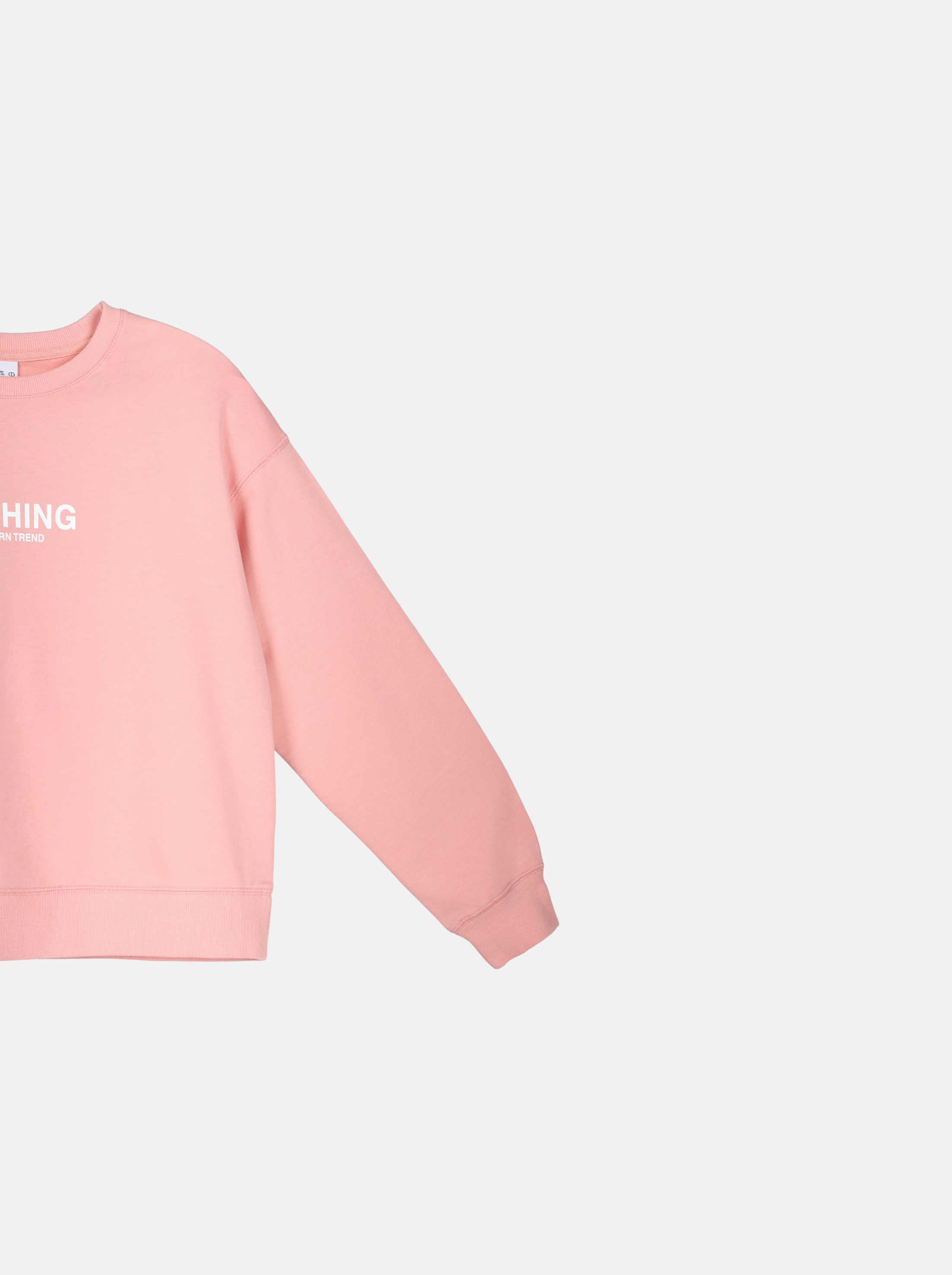 Women's Oversized Knitted Sweatshirt with "DASHING" Print (YS30144)