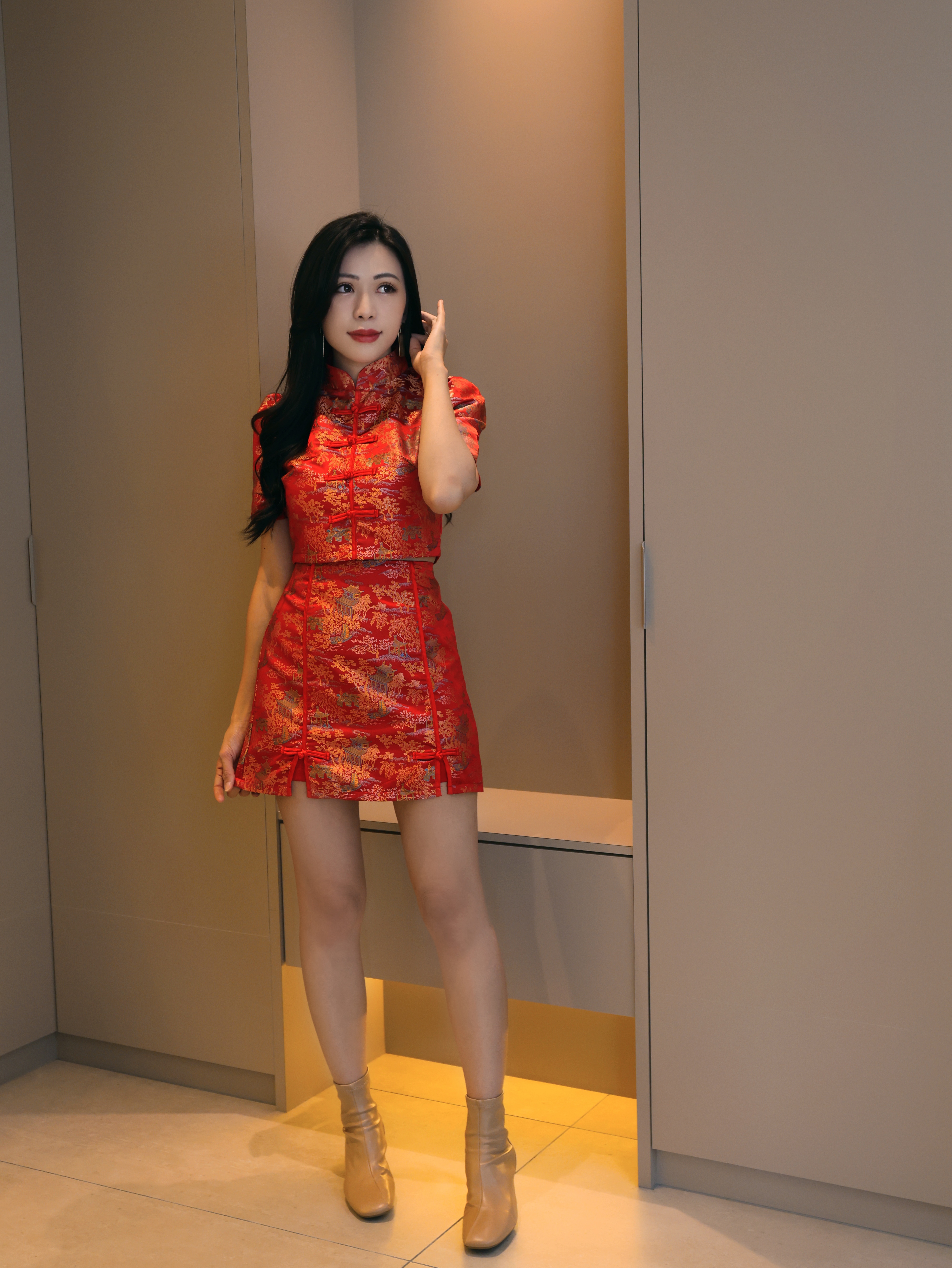 【LBP GXFC 独家新年系列】国风改良版旗袍两件套 (ST21196)-La'Belle Fashion Boutique Sdn Bhd