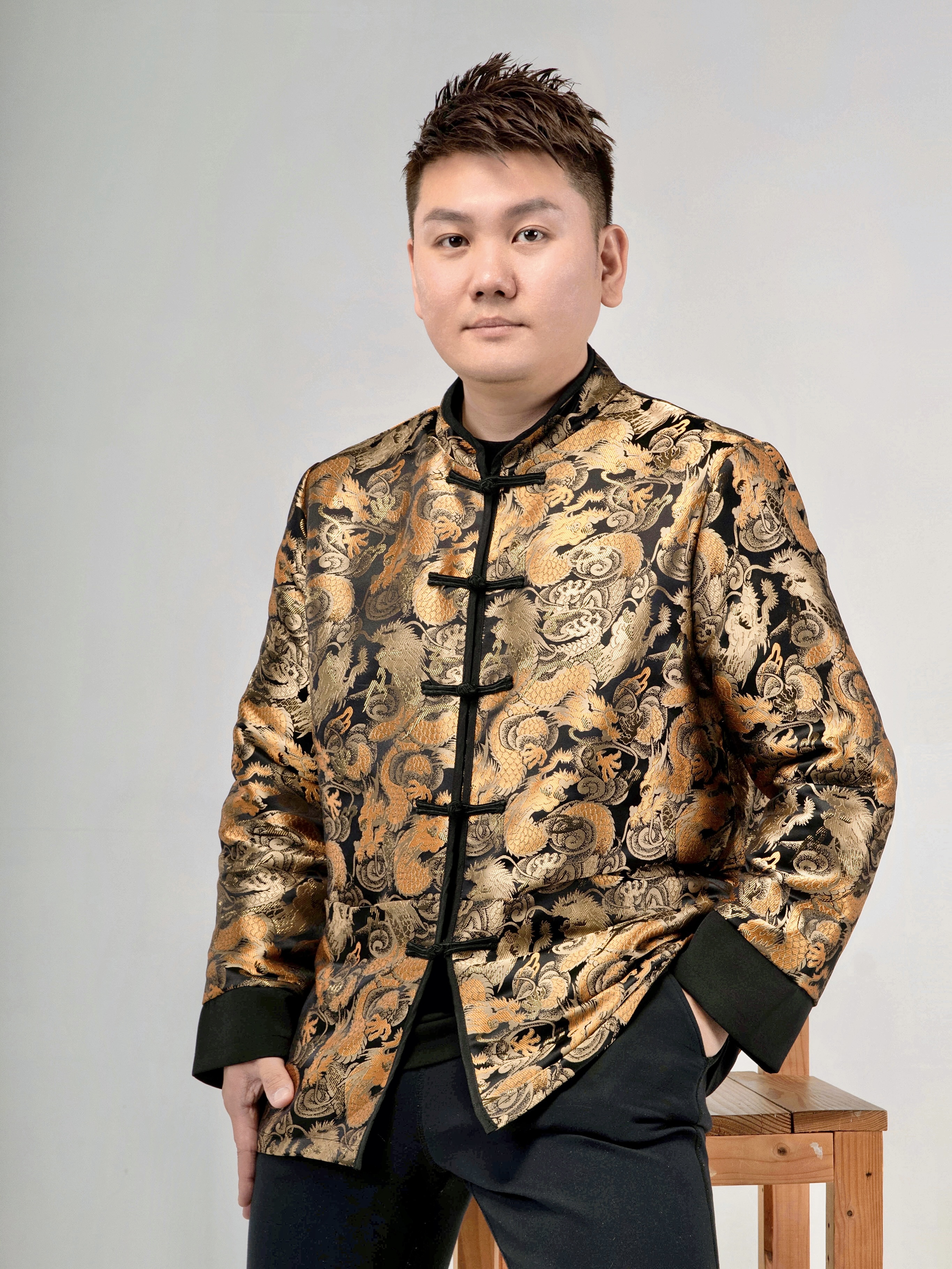 【LBP独家】复古明朝龙纹设计改良版唐装上衣（T9593）