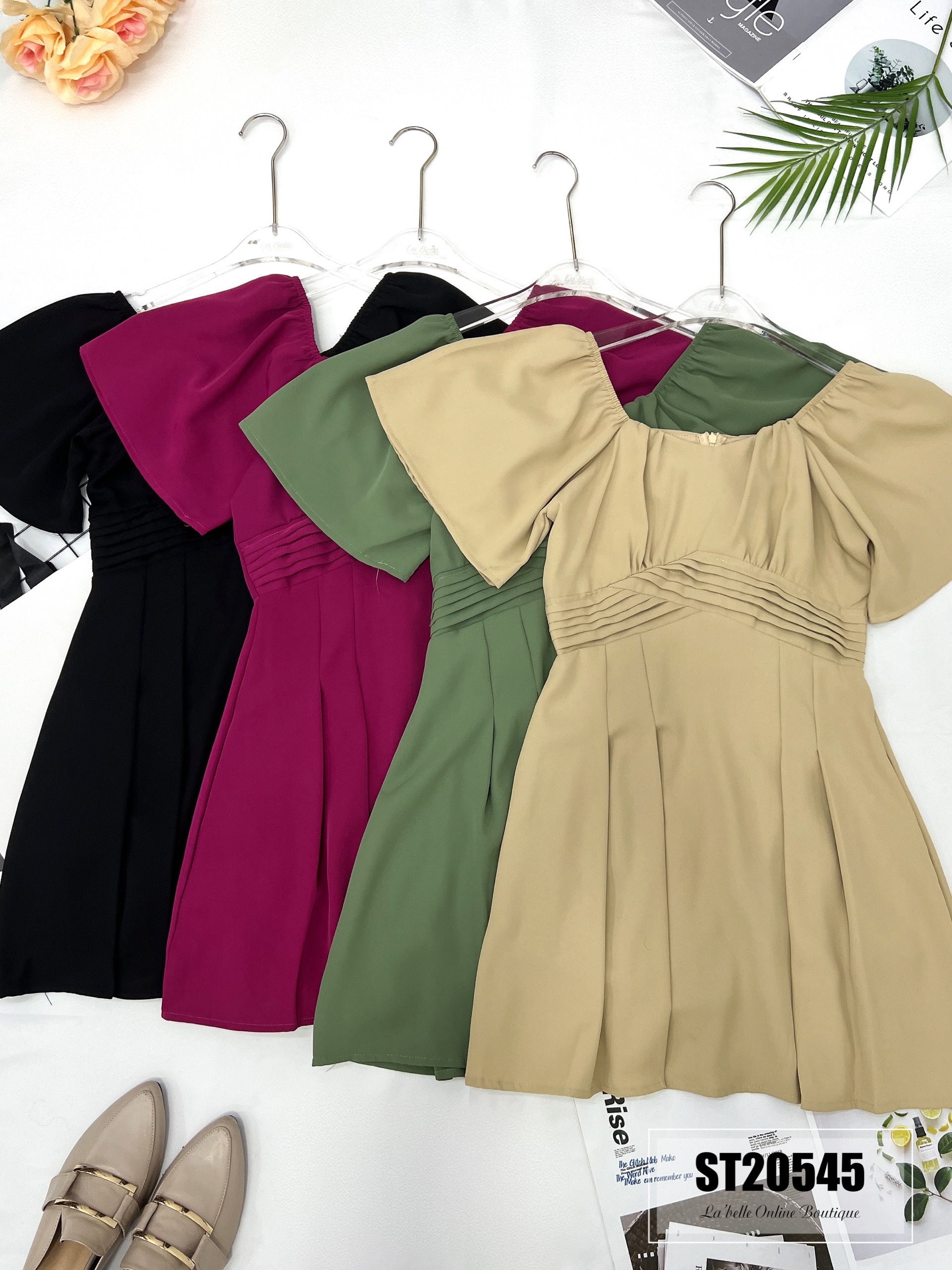 【LBP独家】法式绝美百褶设计连身裤裙（ST20545）