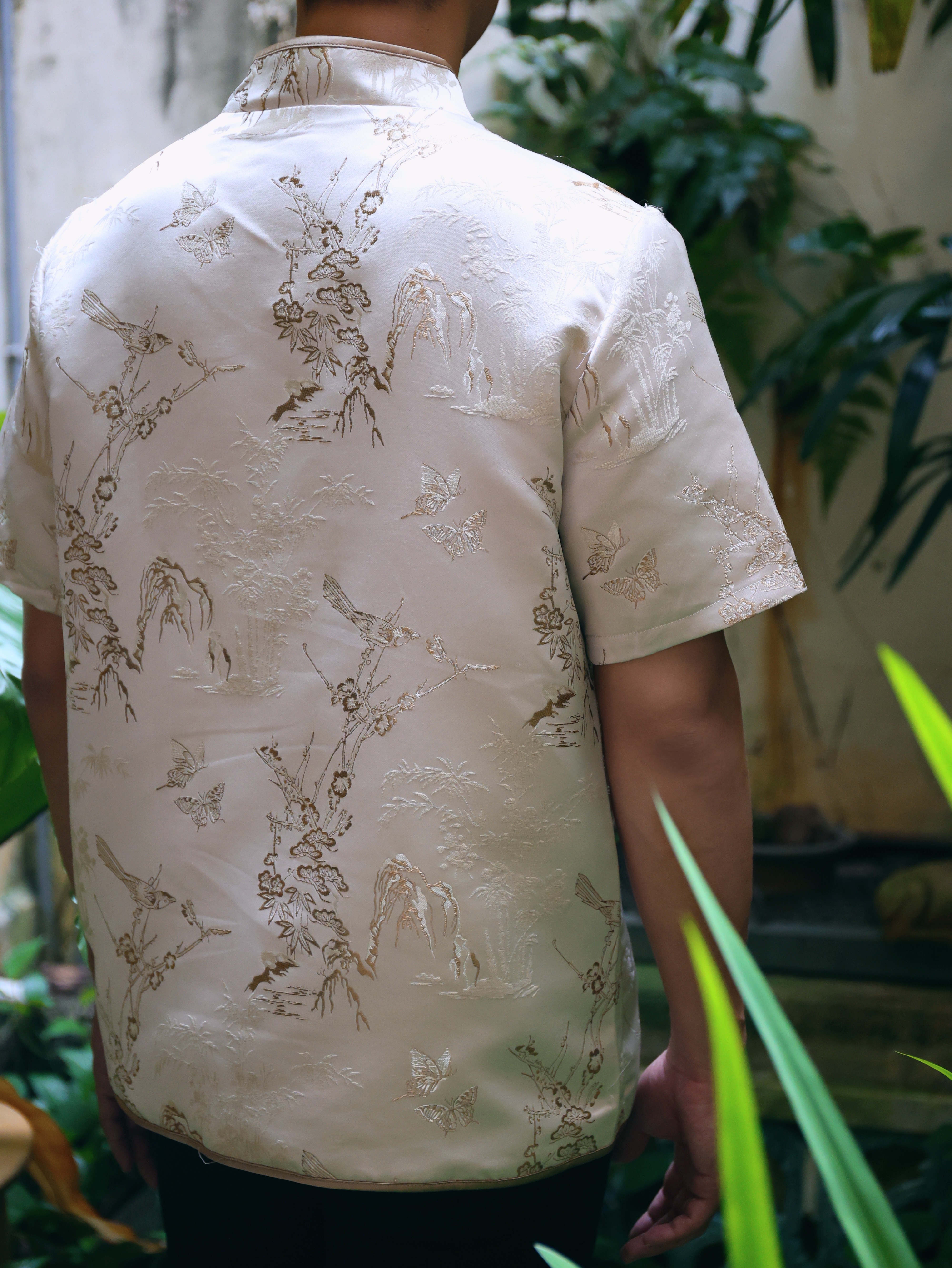 【LBP GXFC 独家新年系列-蝶意莺情】新中式国风金丝鸟蝴蝶提花唐装上衣 (T90248)-La'Belle Fashion Boutique Sdn Bhd