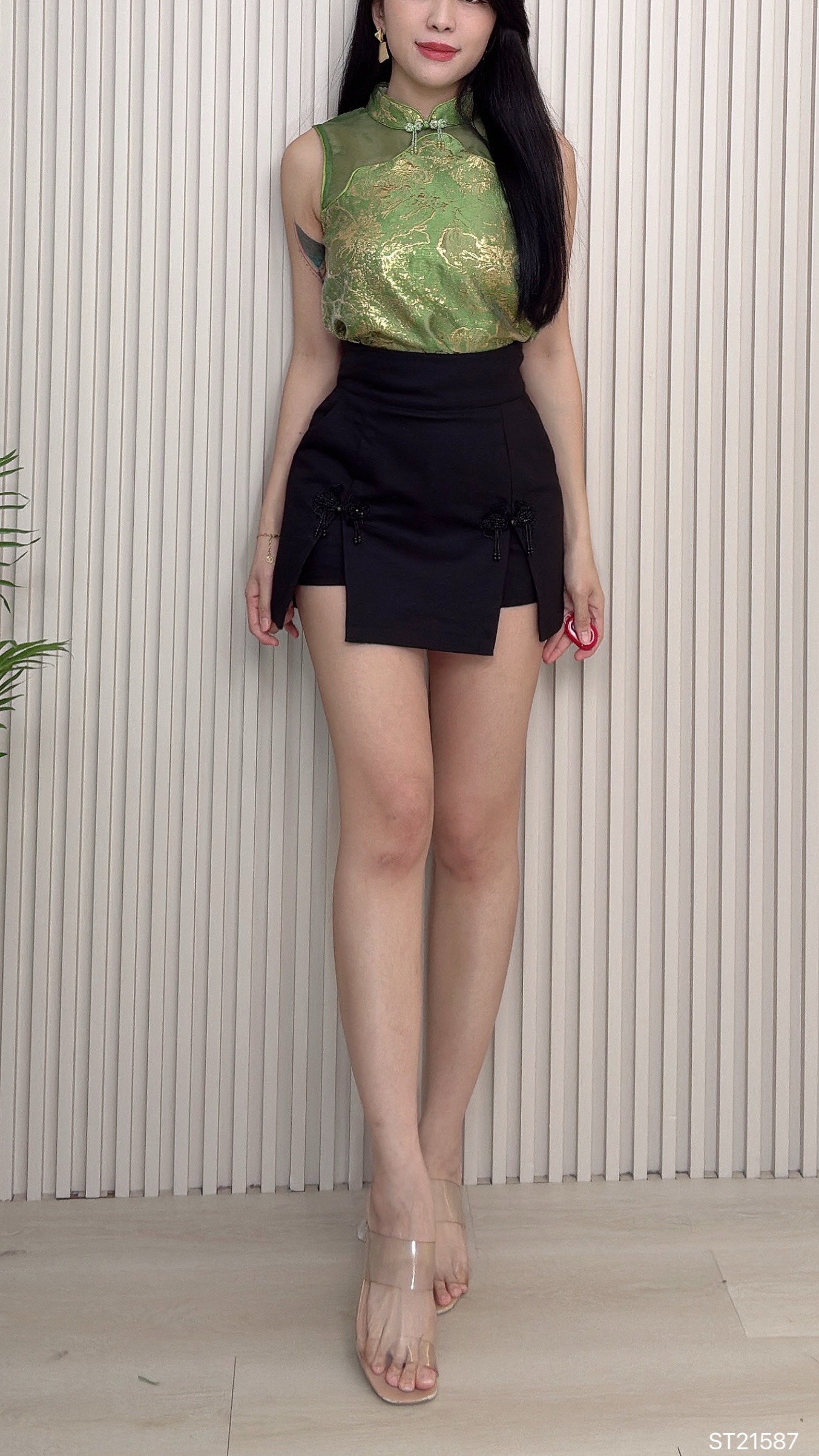 【LBP独家】百搭显瘦A字高腰裤裙 (ST21587)