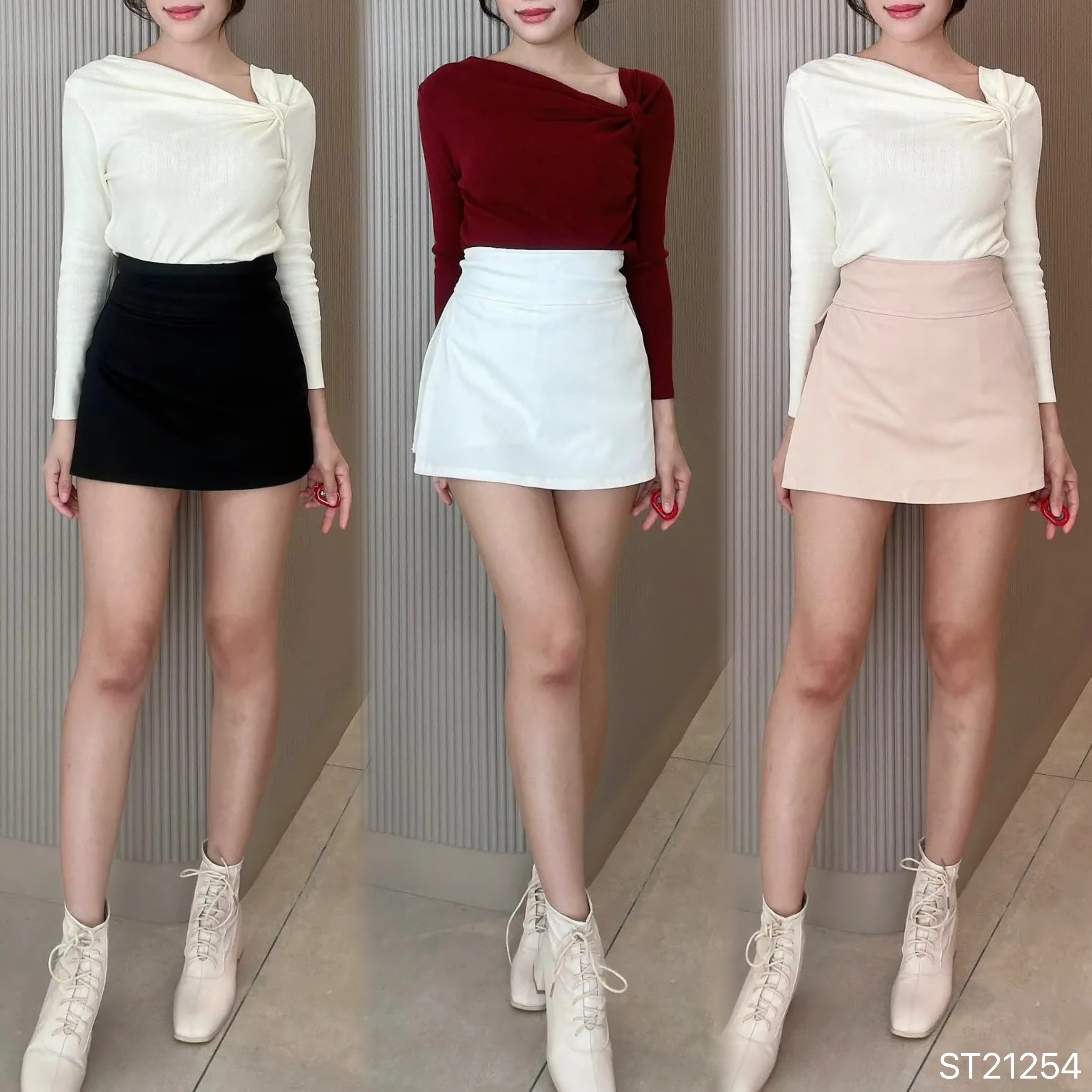 【LBP独家】时尚百搭A字高腰裤裙 (ST21254) 