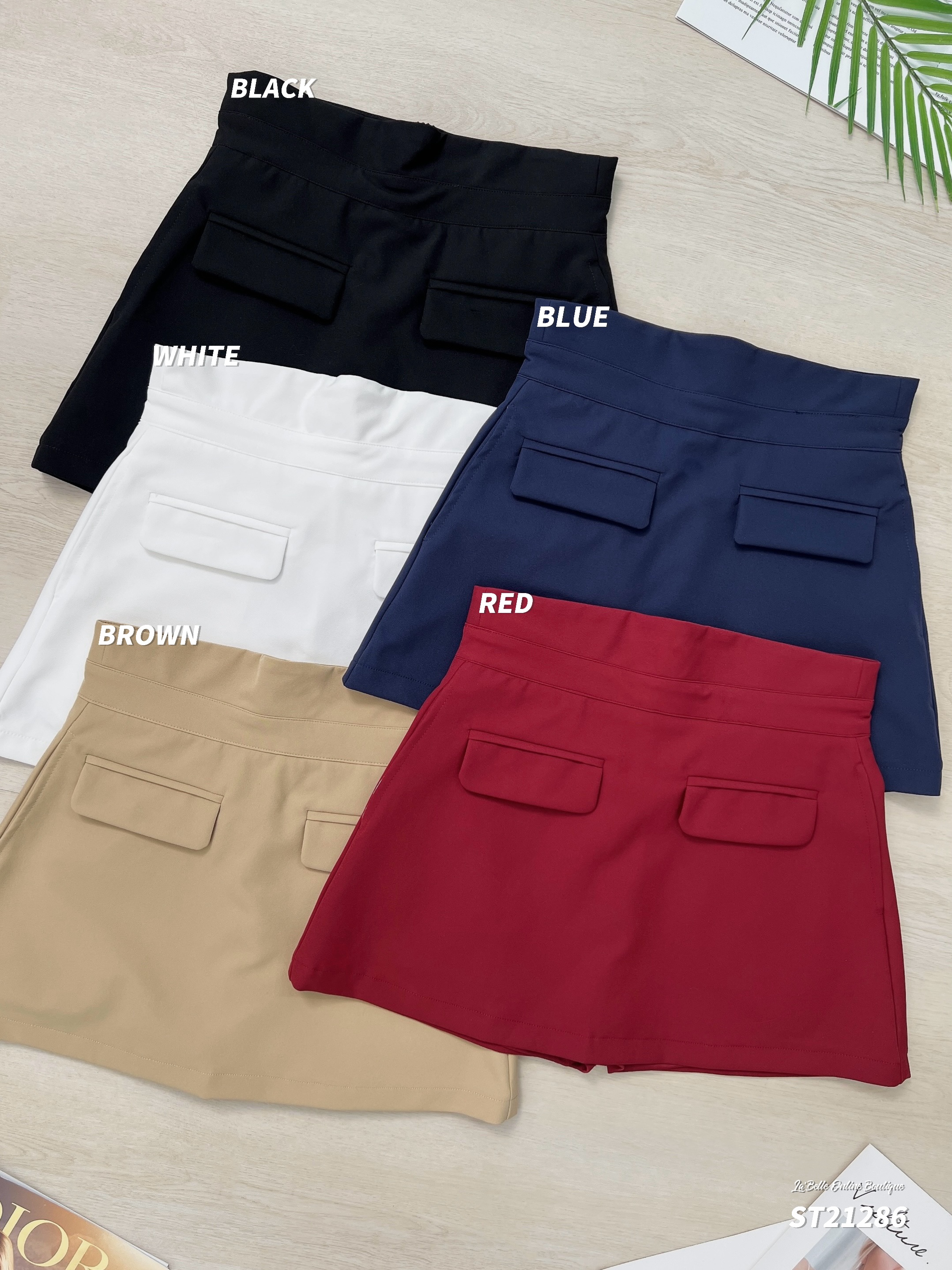 百搭显瘦A字高腰裤裙 (ST21286)