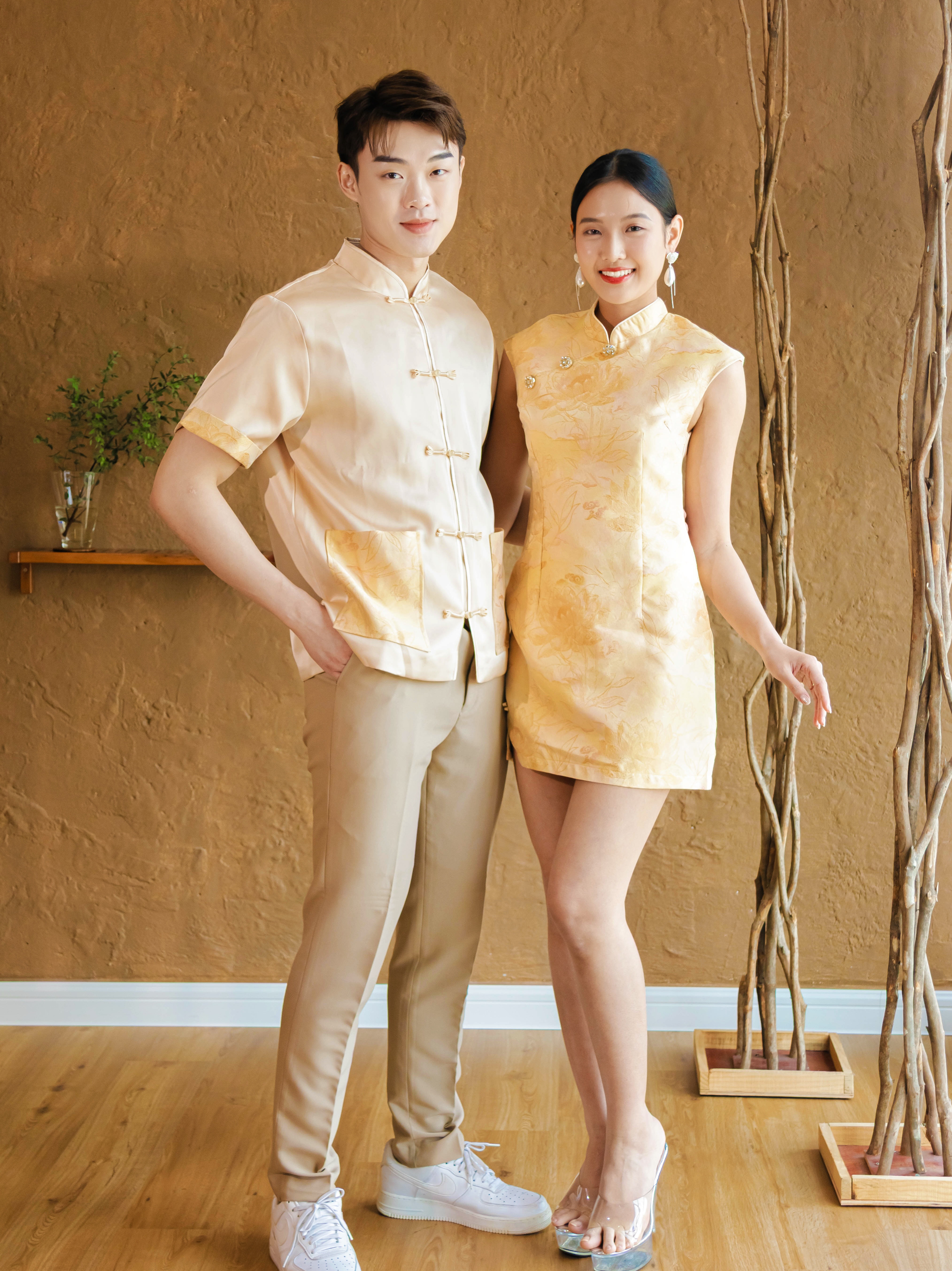 【烟岚浅梦】男唐装 -LBP 独家新年系列 国风侧边小开叉设计唐装上衣 (T90625)