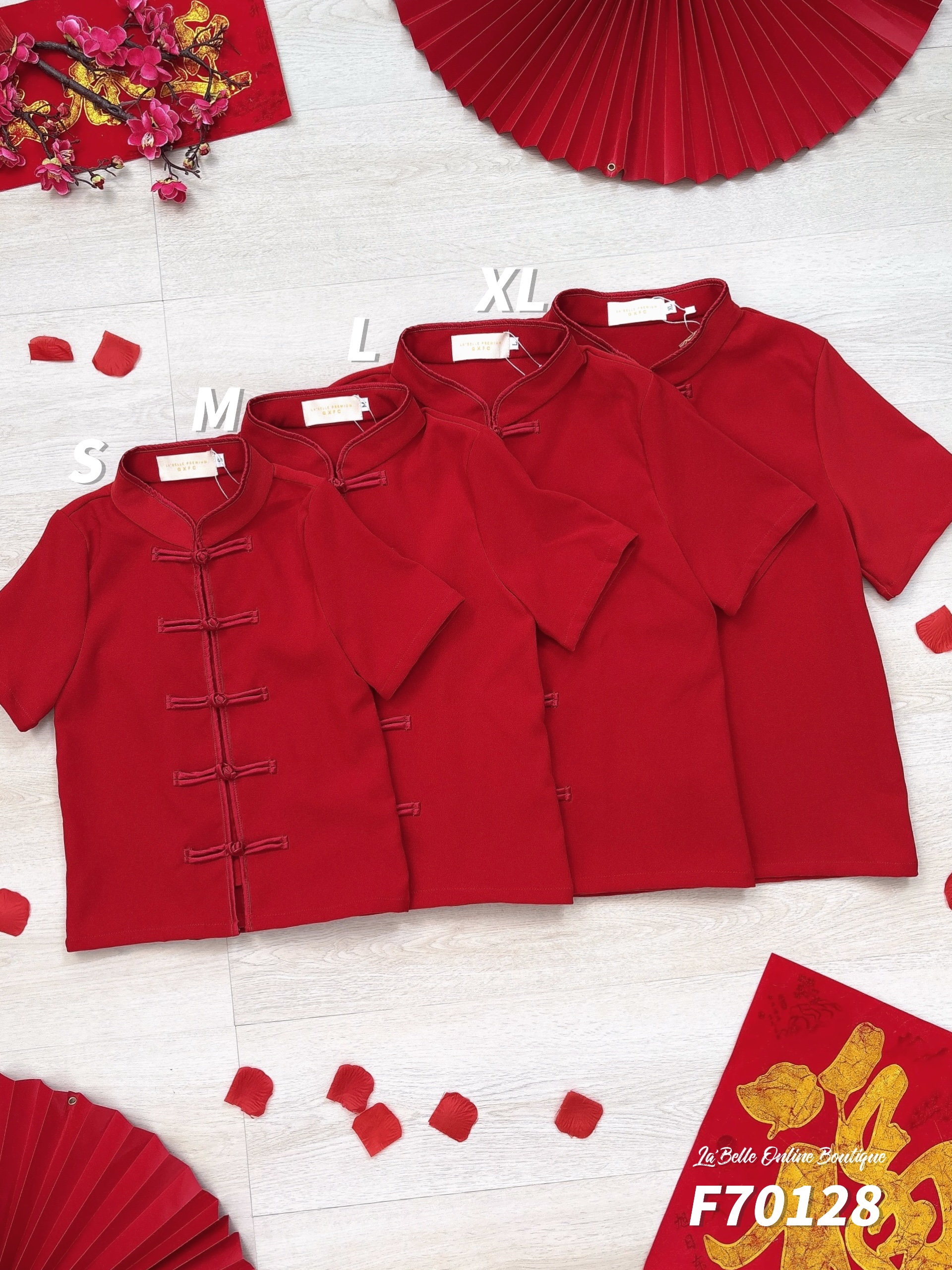 【LBP亲子系列-红运当头】复古中式立领盘扣唐装上衣 / 外套【男童款】(F70128)-La'Belle Fashion Boutique Sdn Bhd