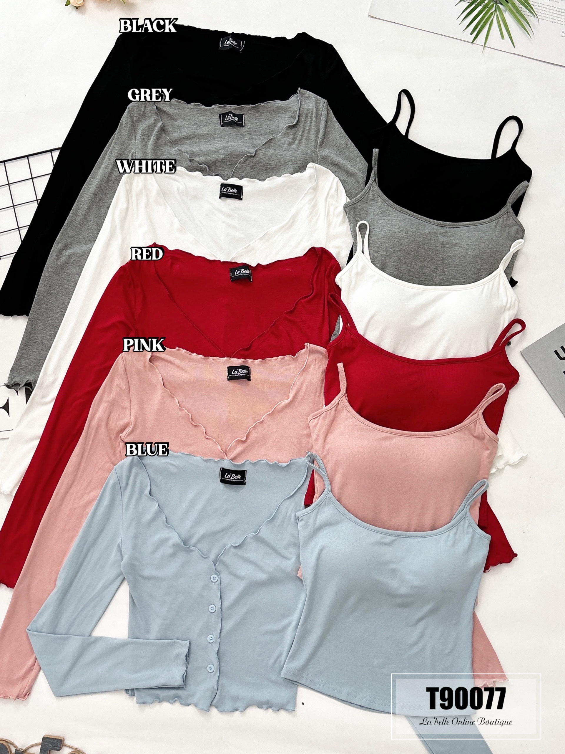 【LBP独家】时尚百搭两件套 (T90077)-La'Belle Fashion Boutique Sdn Bhd