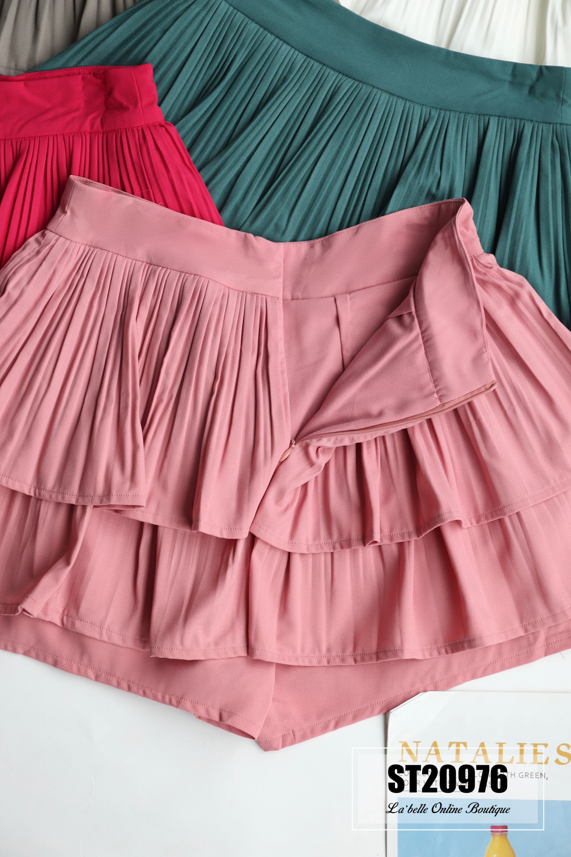 【LBP独家】法式百褶蛋糕裤裙 (ST20976)