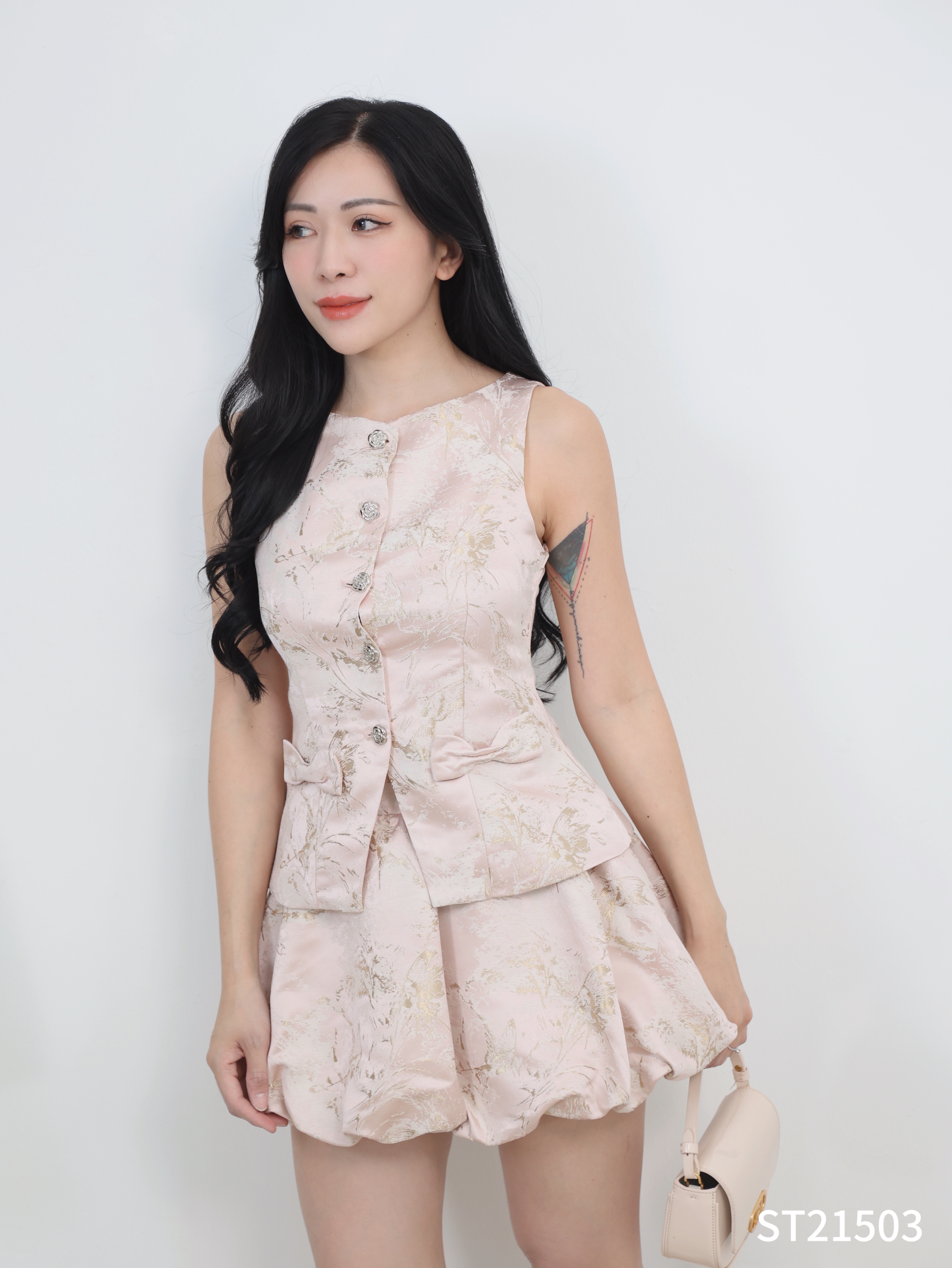 甜美洋气旗袍两件套 (ST21503)