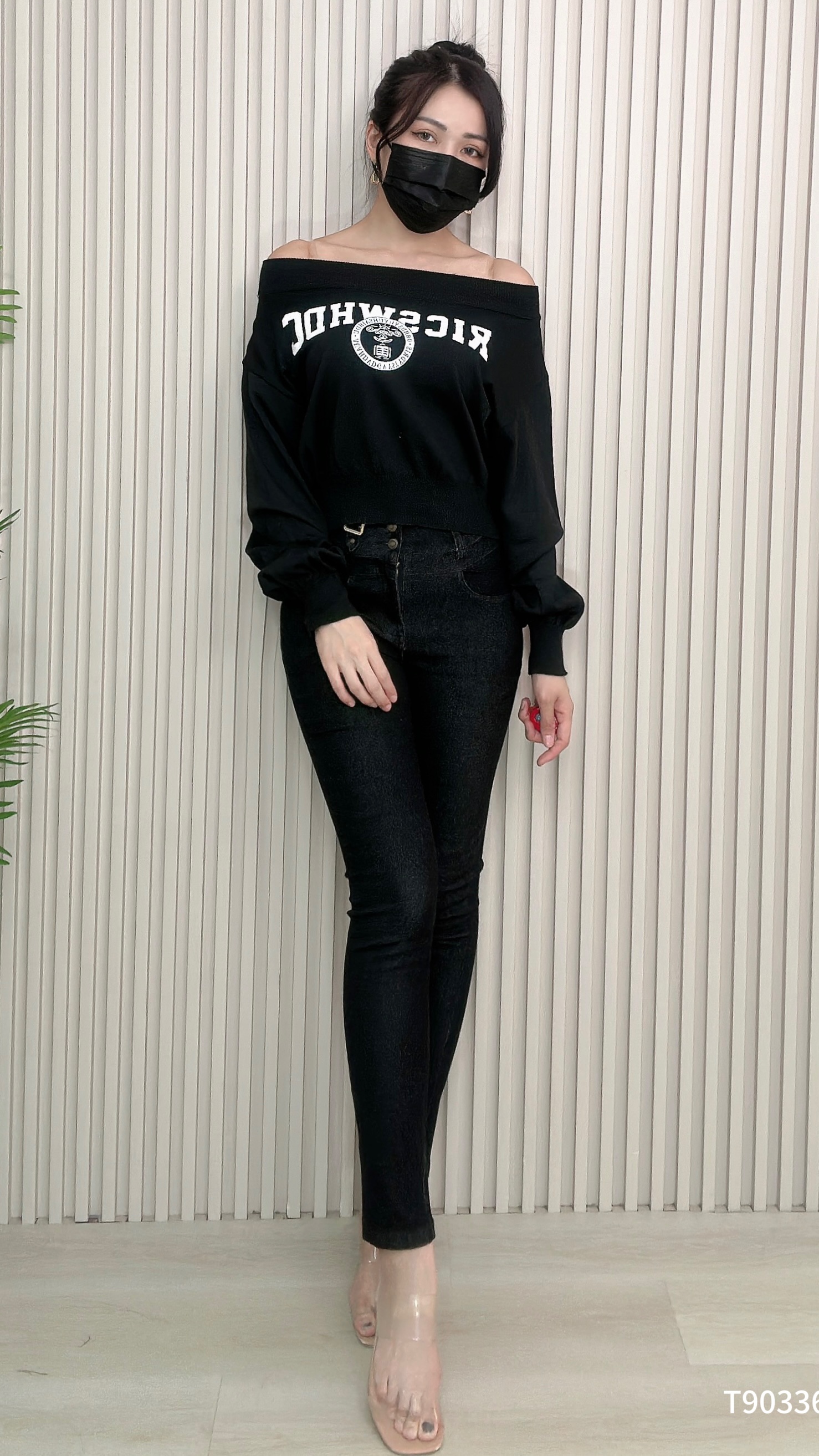 美式字母圆领长袖上衣 (T90336) - 特价-La'Belle Fashion Boutique Sdn Bhd