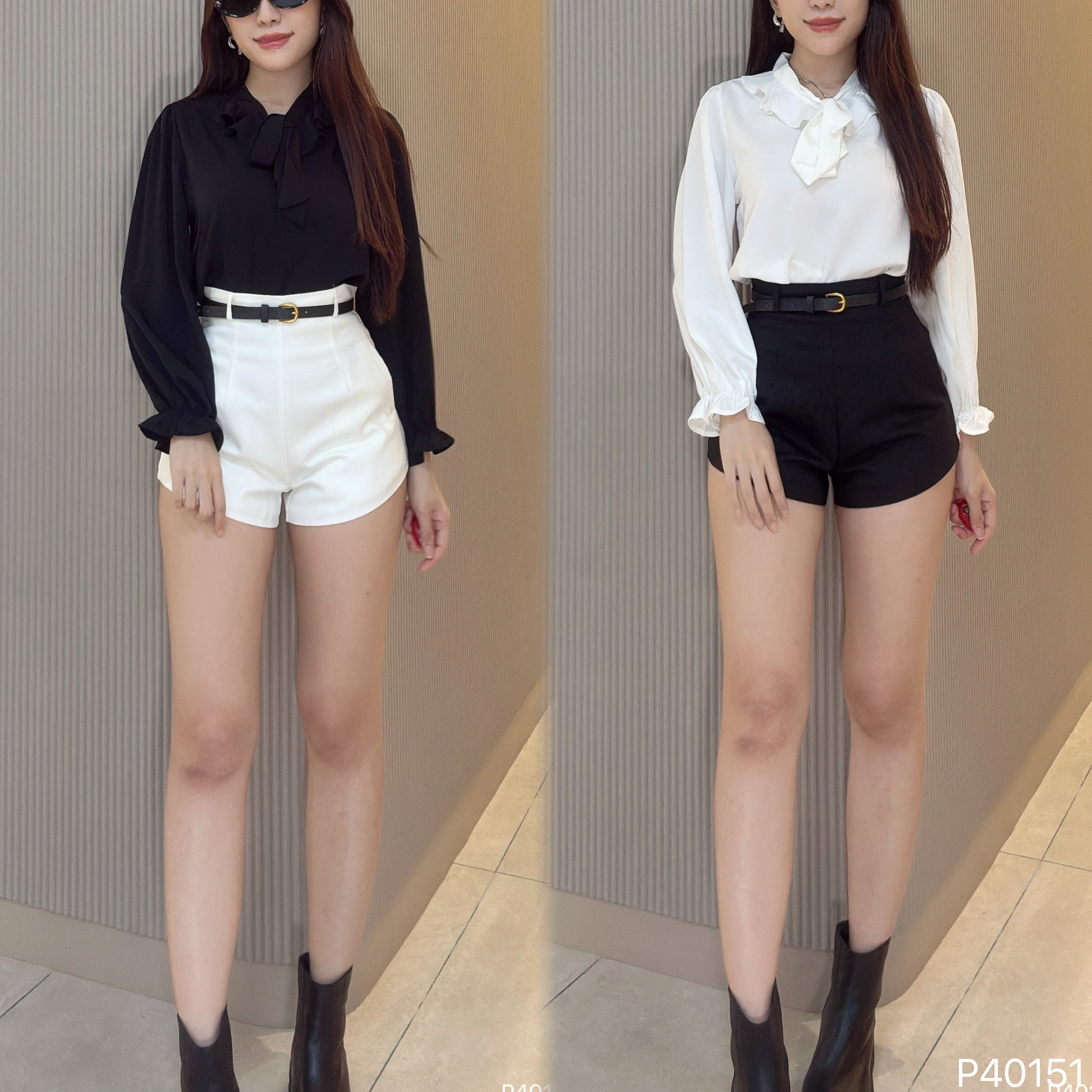 【LBP独家】韩风A字纯色高腰裤 (P40151)