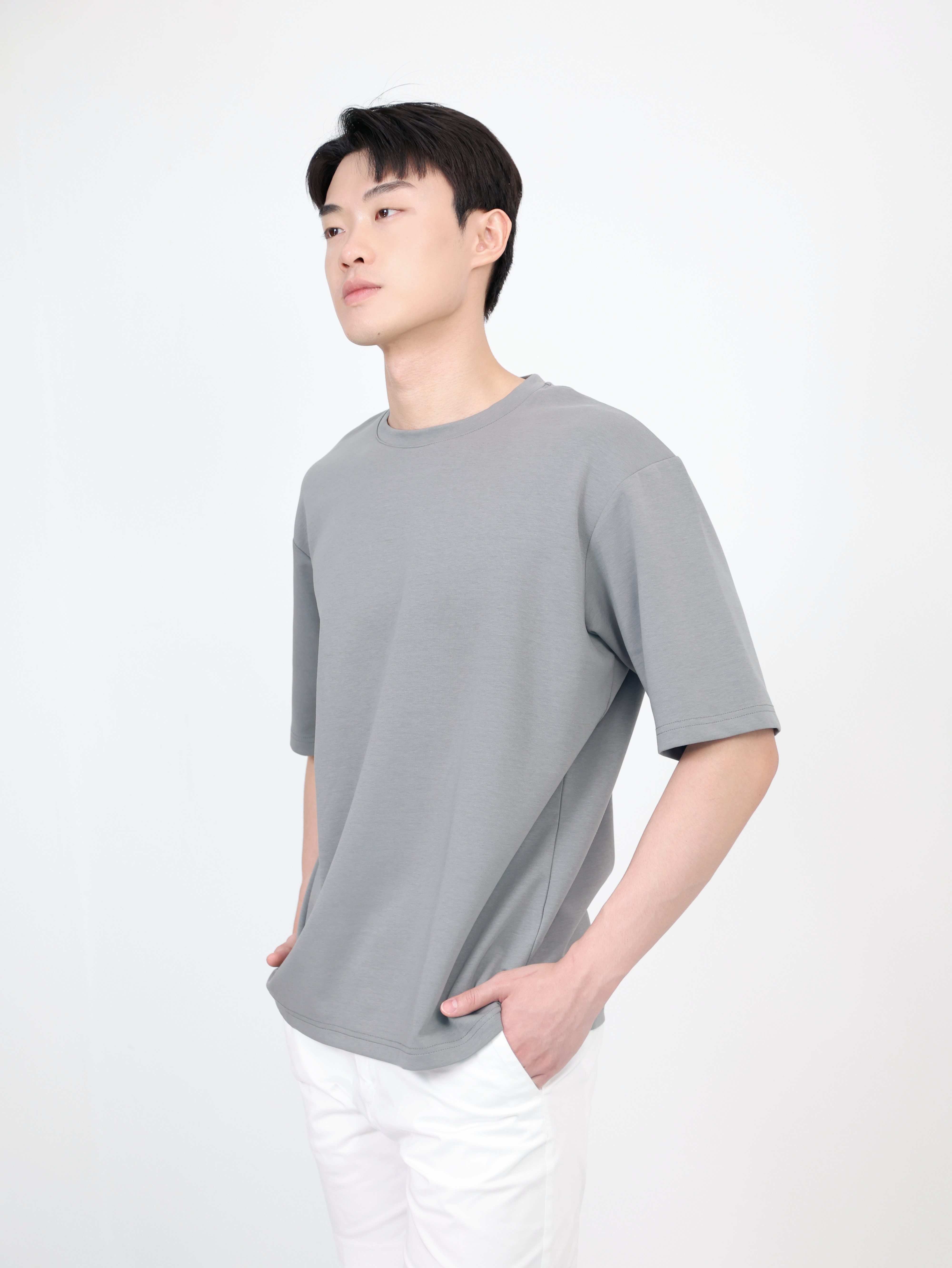 【STICKMEN】舒适圆领宽松OverSize上衣（SM100101 GREY）