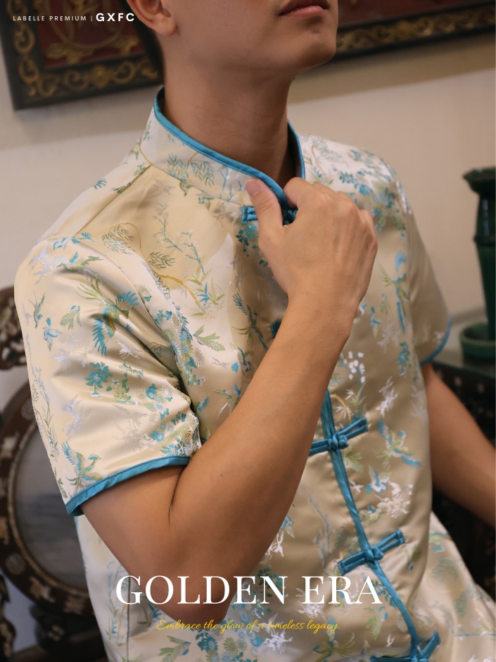 【LBP GXFC 独家新年系列-盛世年华】独特传统花鸟图刺绣唐装上衣 (T90223)-La'Belle Fashion Boutique Sdn Bhd