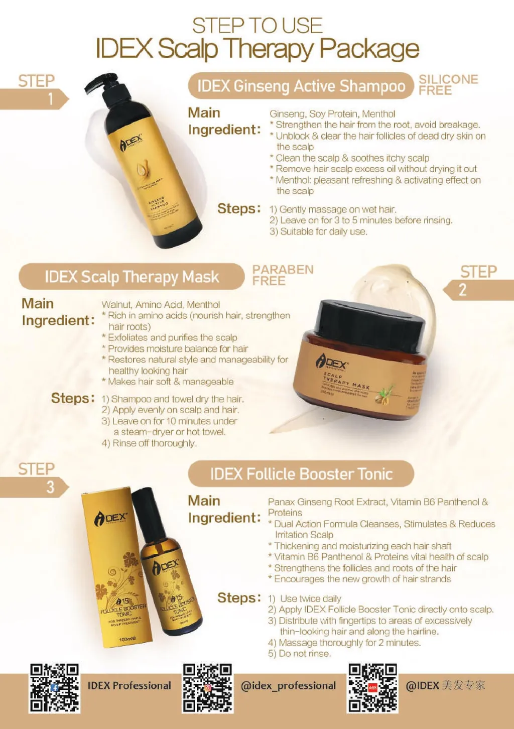 ID0018 IDEX Scalp Therapy 3 in 1 Package