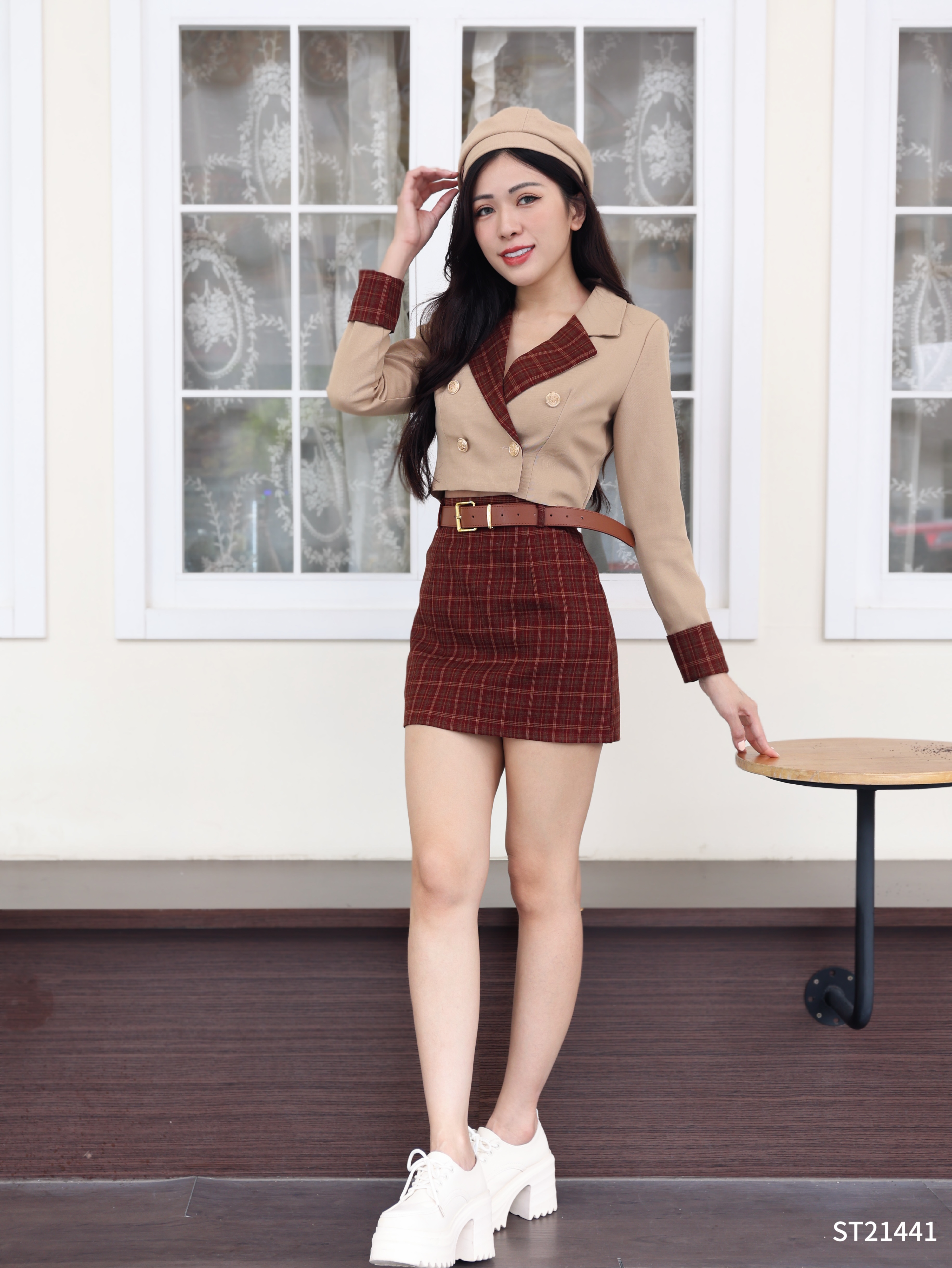 【LBP独家】时尚OL撞色两件套 (ST21441)