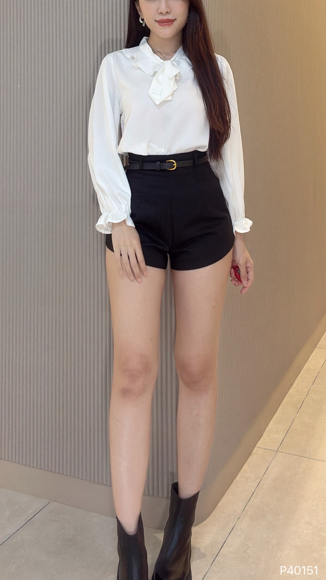 【LBP独家】韩风A字纯色高腰裤 (P40151)