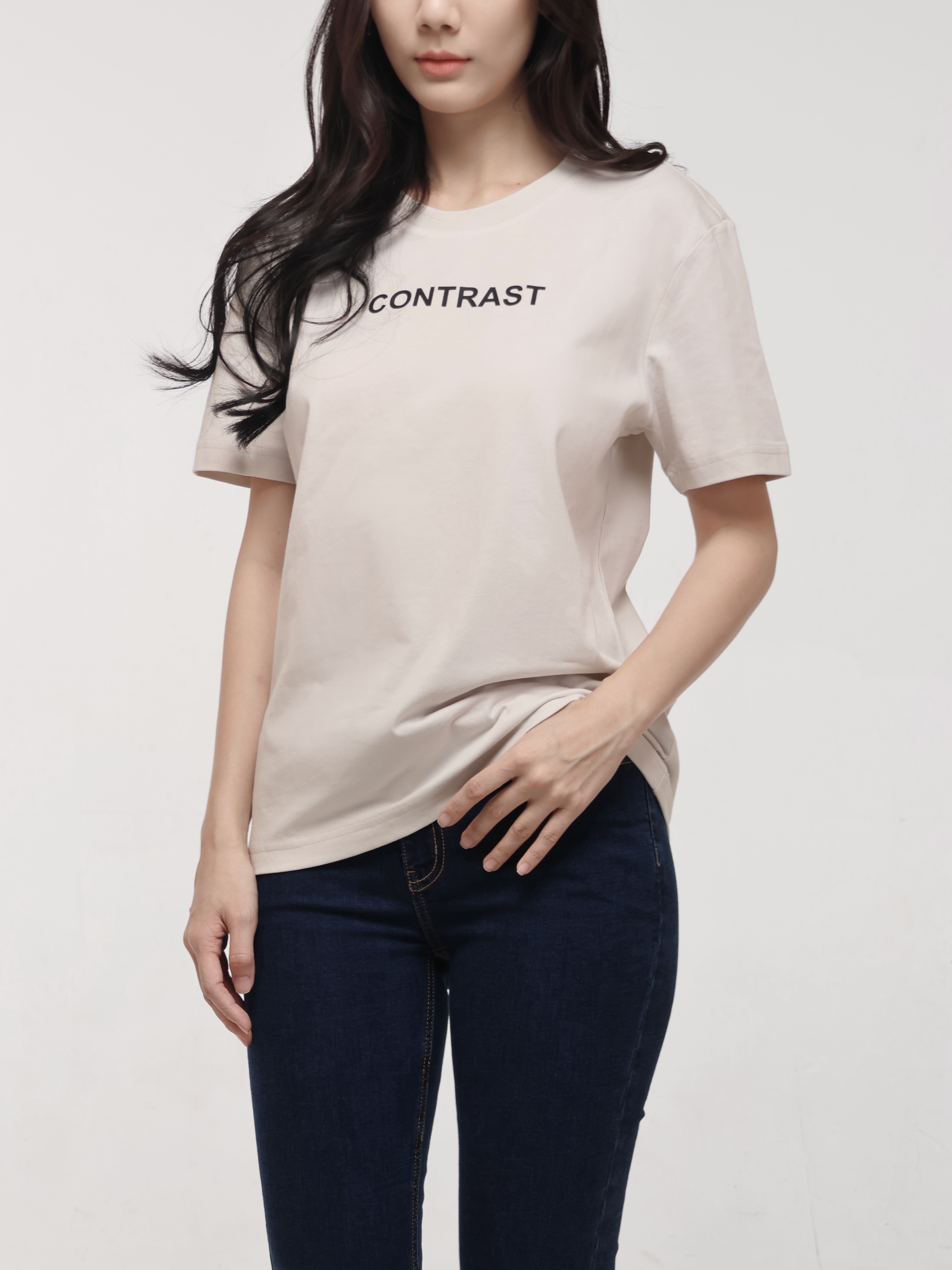 Men's Knitted Casual Wear with "CONTRAST" Slogan (YS30117)