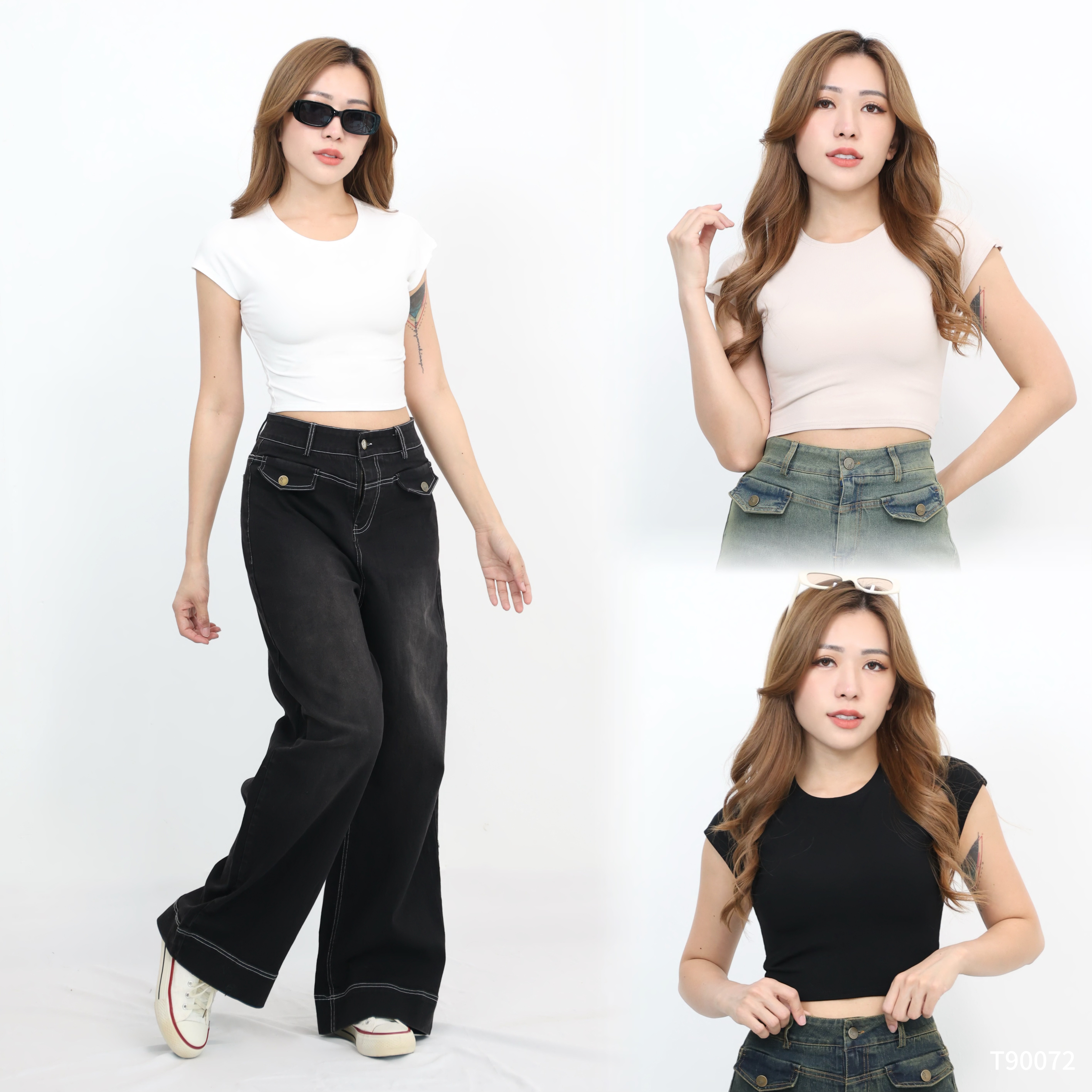 基本款圆领半袖上衣 (T90072) -特价-La'Belle Fashion Boutique Sdn Bhd