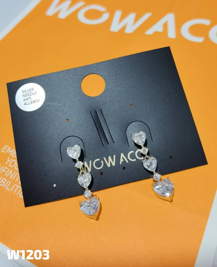 【W1203】02-Silver pin earrings-BM15