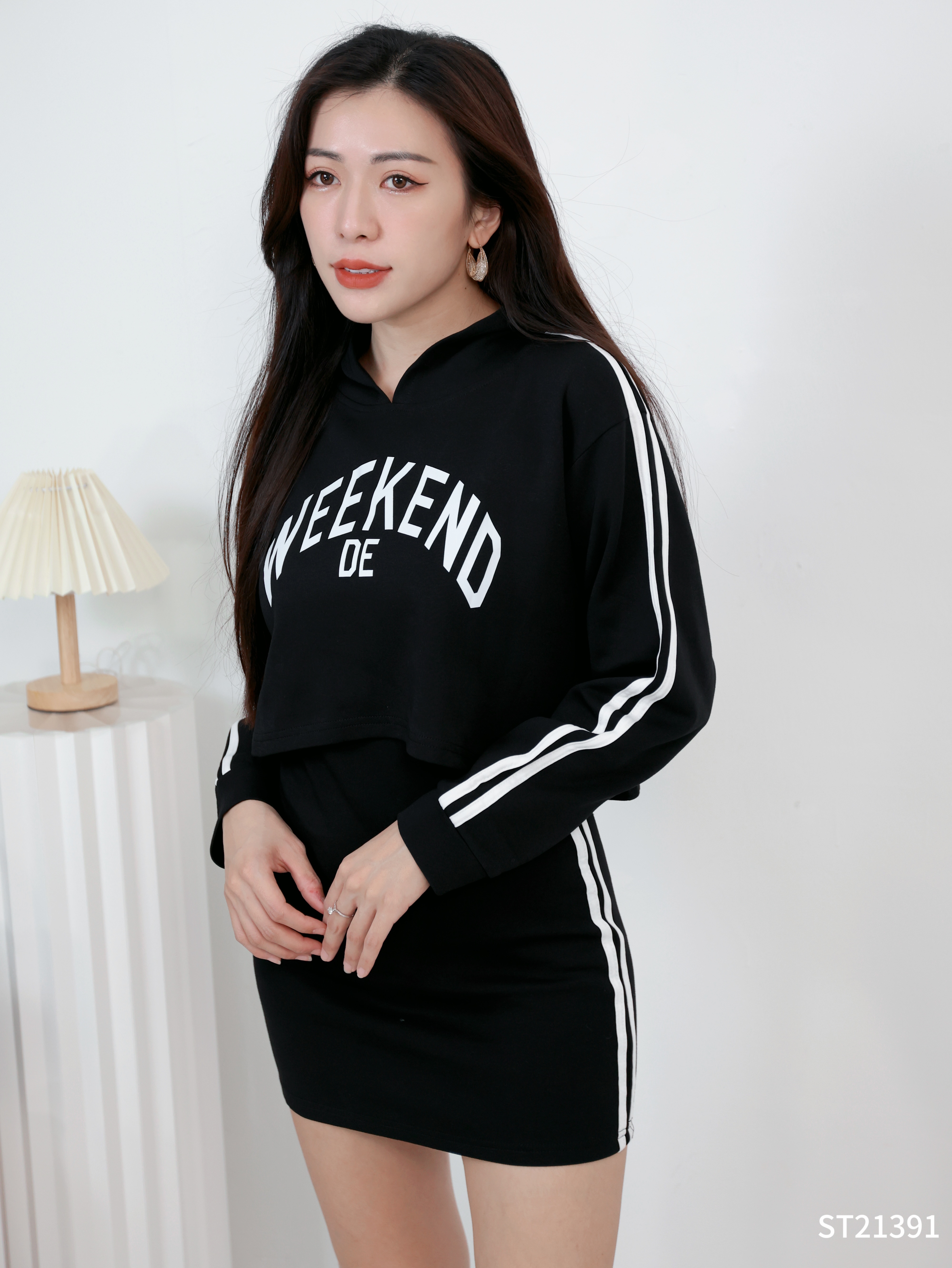 韩系休闲两件套 (ST21391)