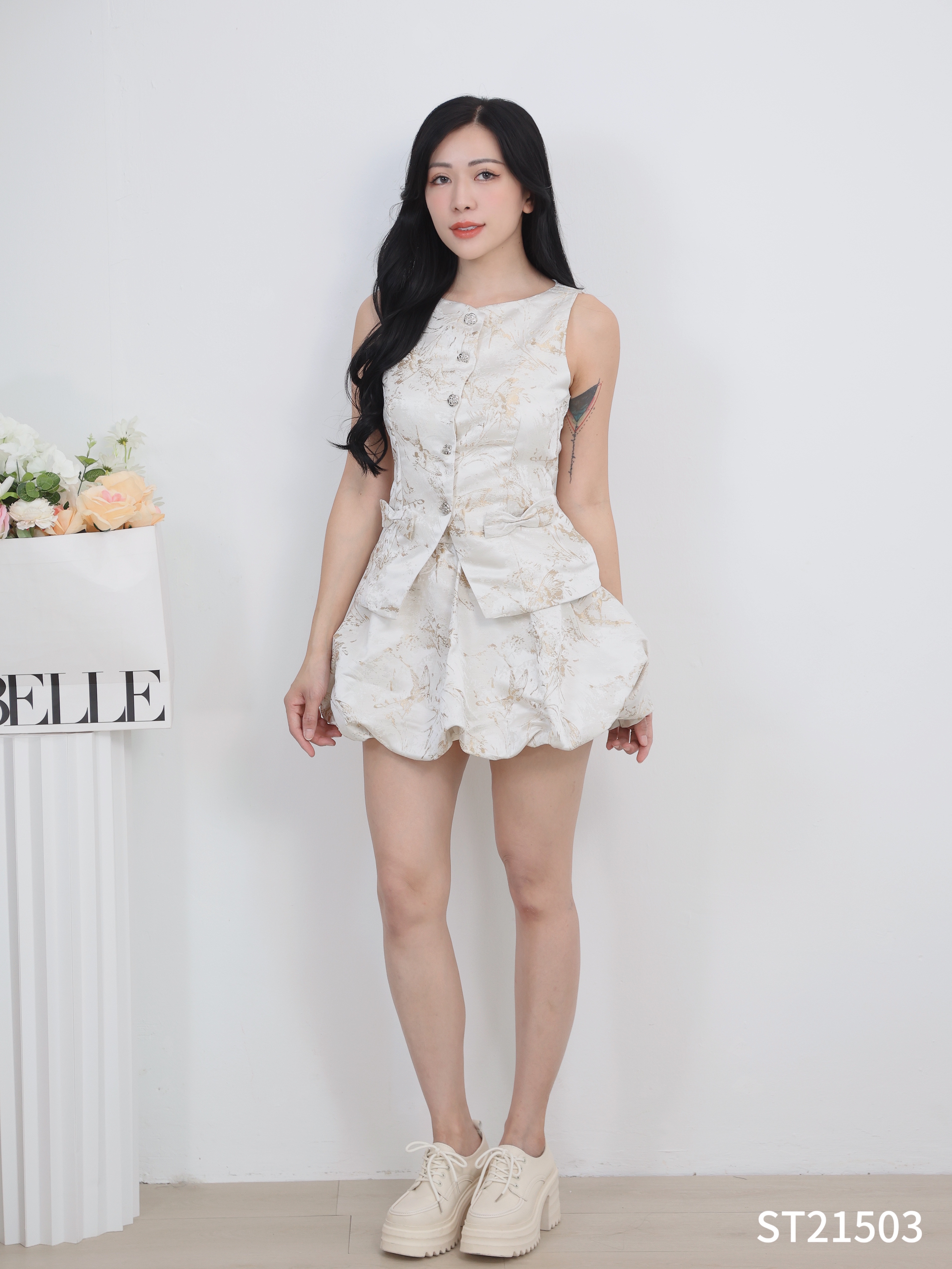 甜美洋气旗袍两件套 (ST21503)