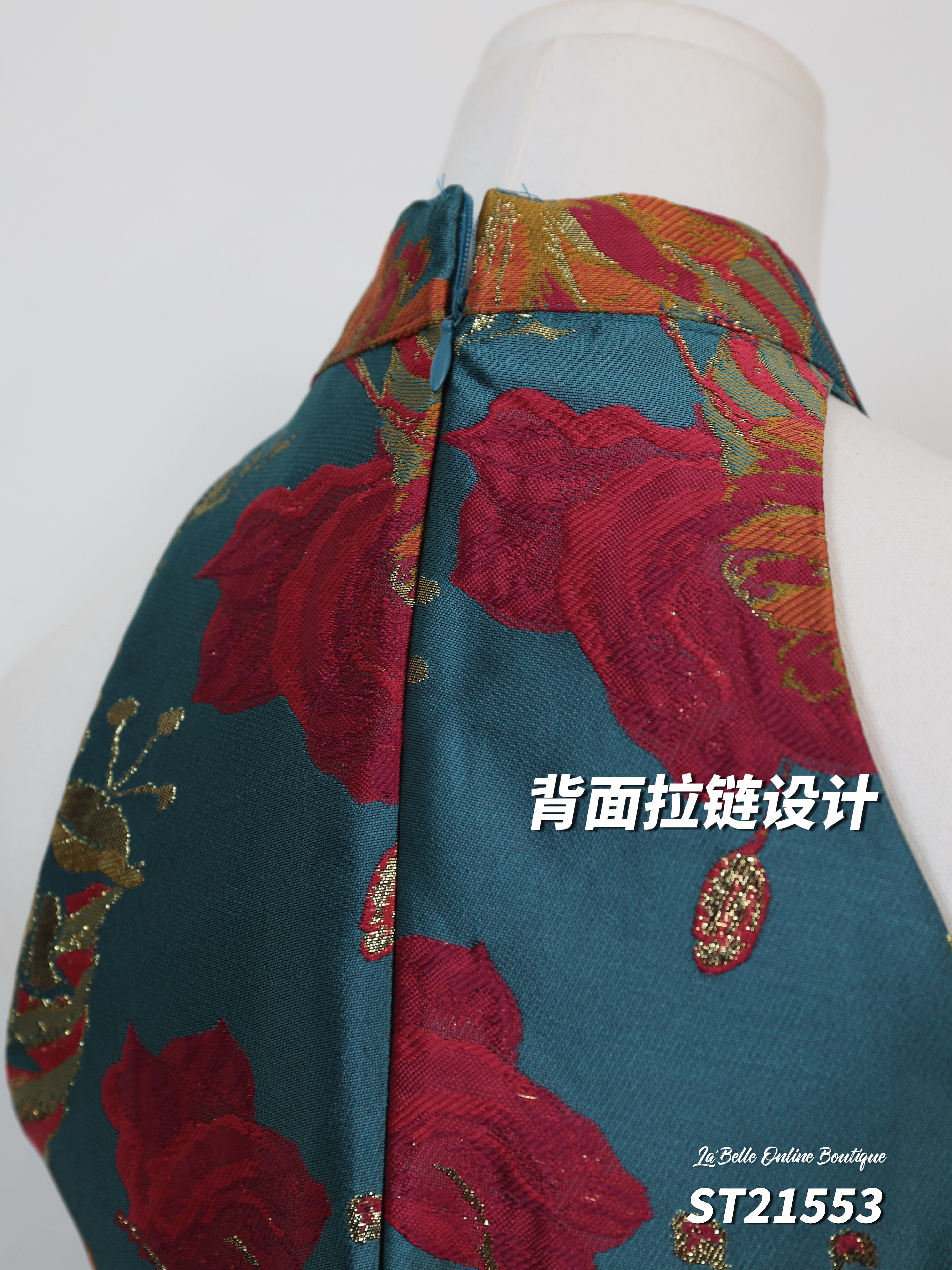 【绯色花吟】【预购PRE-ORDER】LBP 独家新年系列 改良版国风旗袍连身裙 (ST21553)