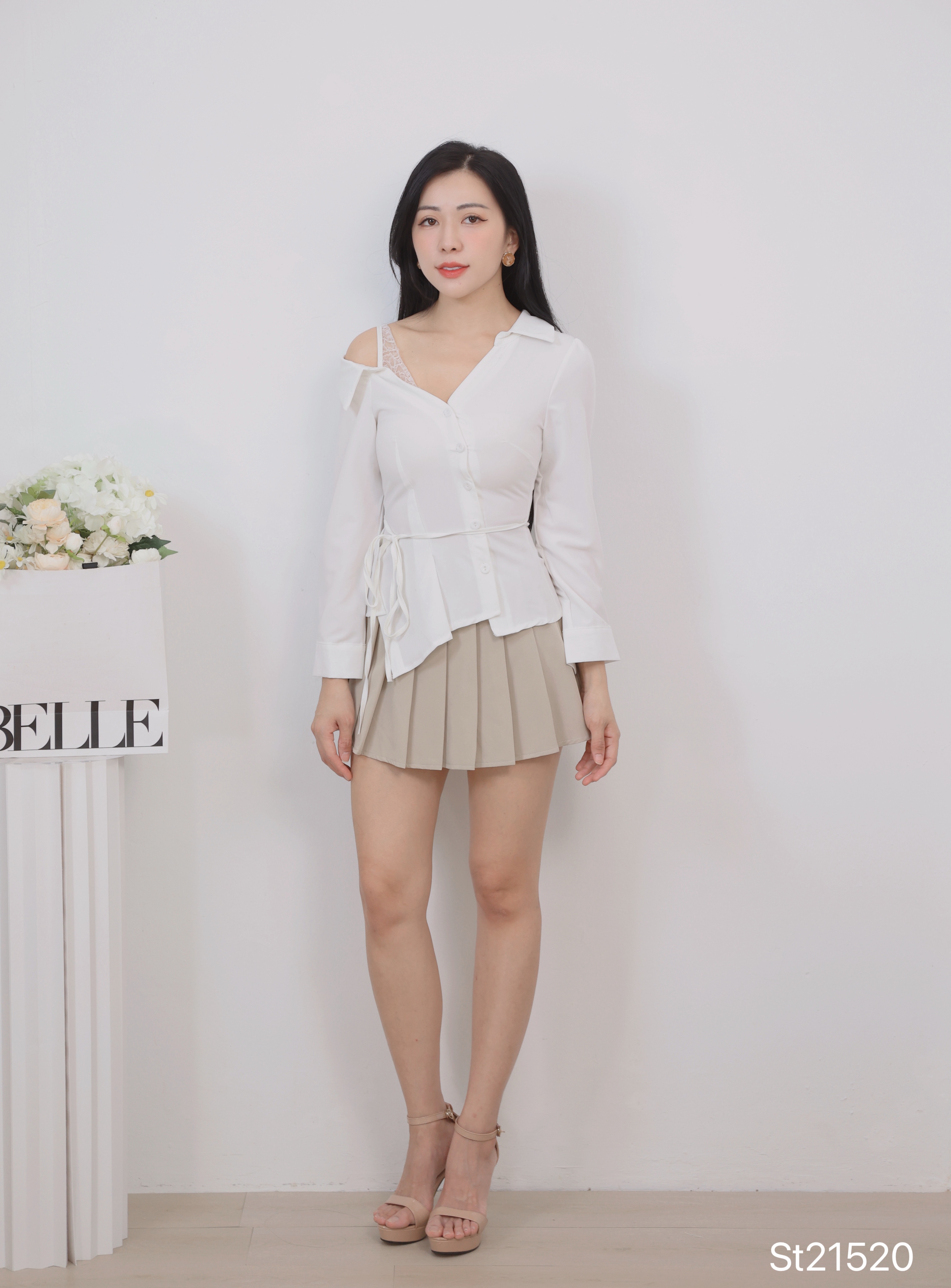 韩系撞色两件套 (ST21520)