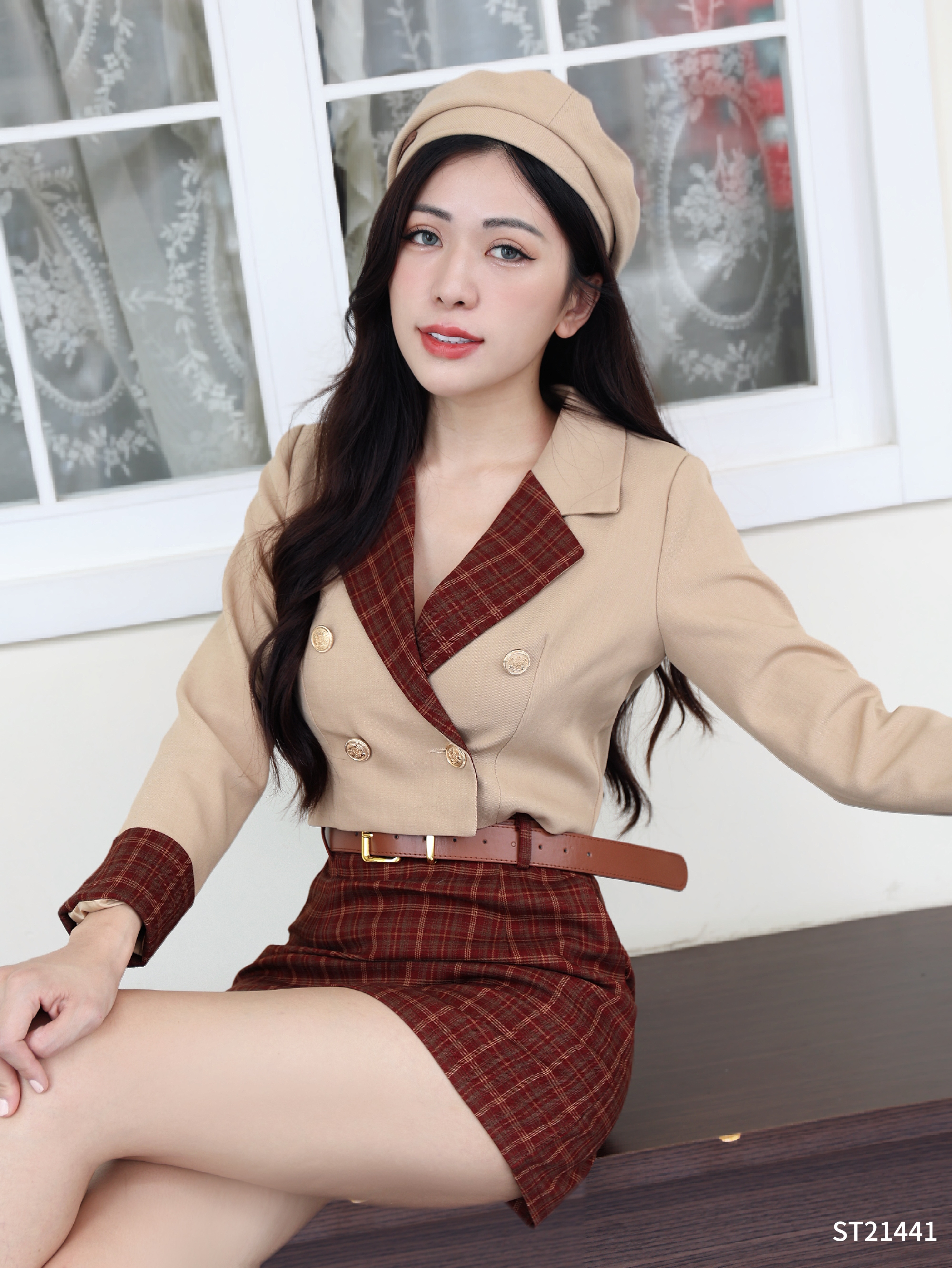 【LBP独家】时尚OL撞色两件套 (ST21441)