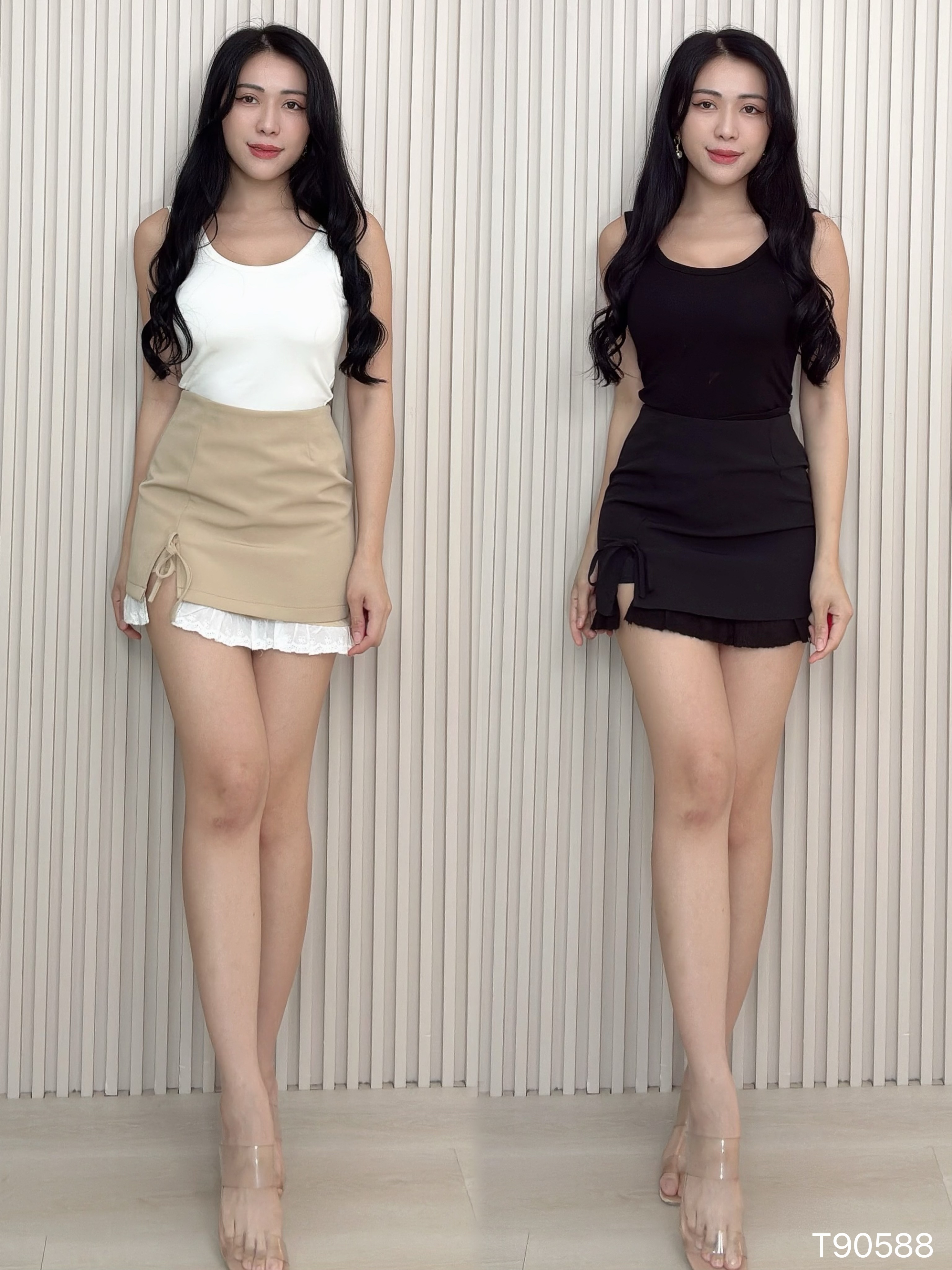 百搭纯色宽带上衣/内搭 (T90588)