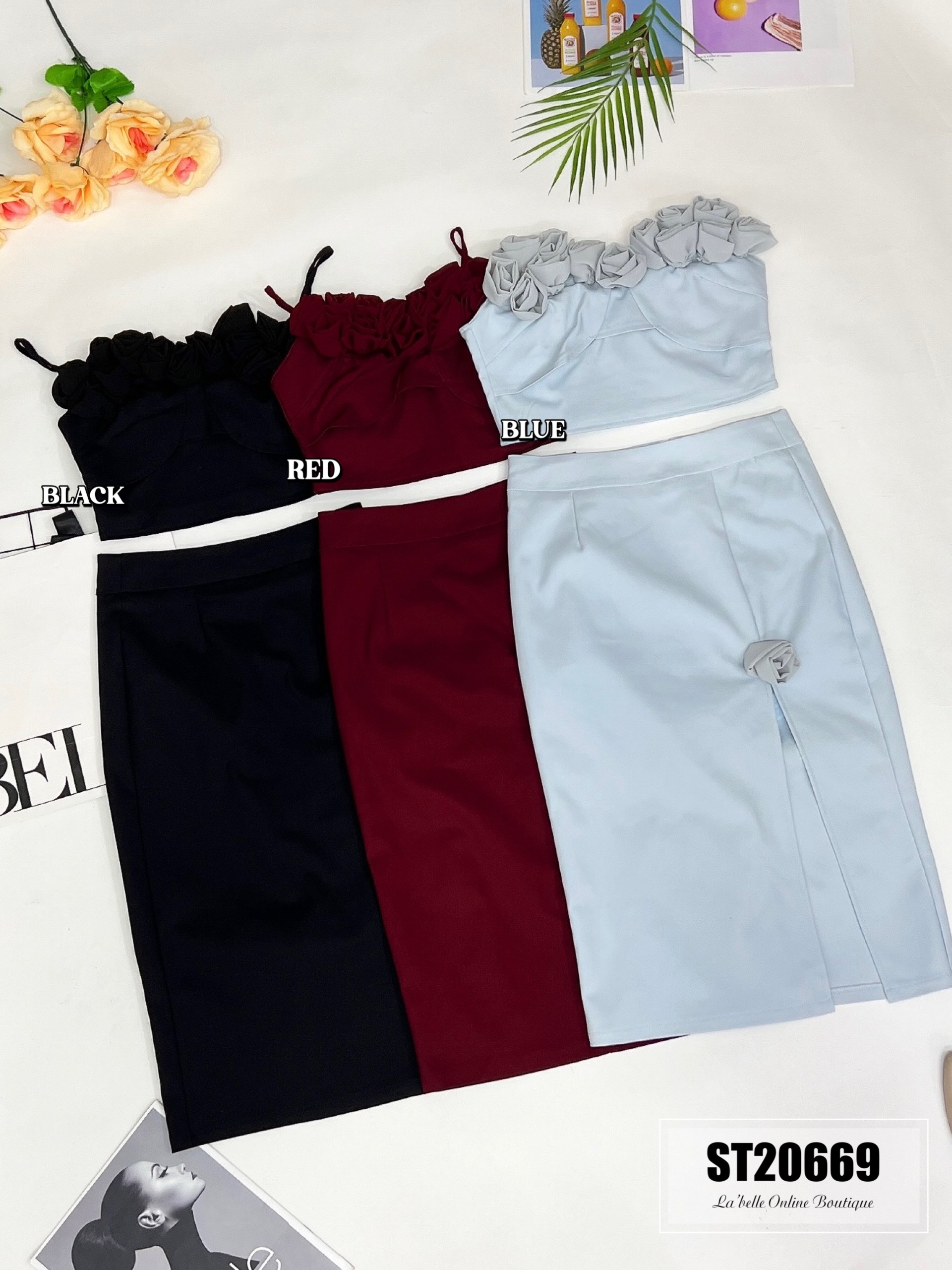 【LBP独家】高贵立体玫瑰设计两件套（ST20669）