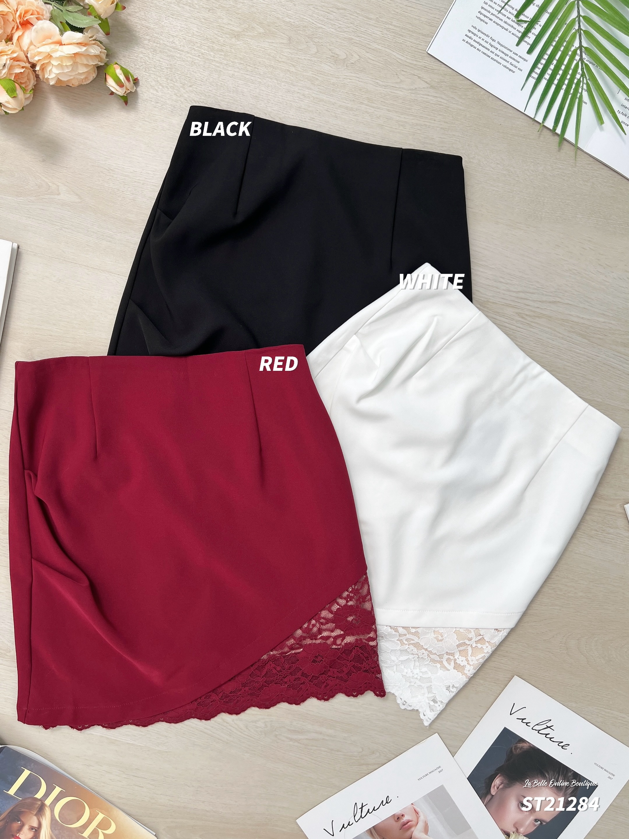 【LBP独家】 时尚高级感不规则设计包臀裤裙 (ST21284) -特价-La'Belle Fashion Boutique Sdn Bhd