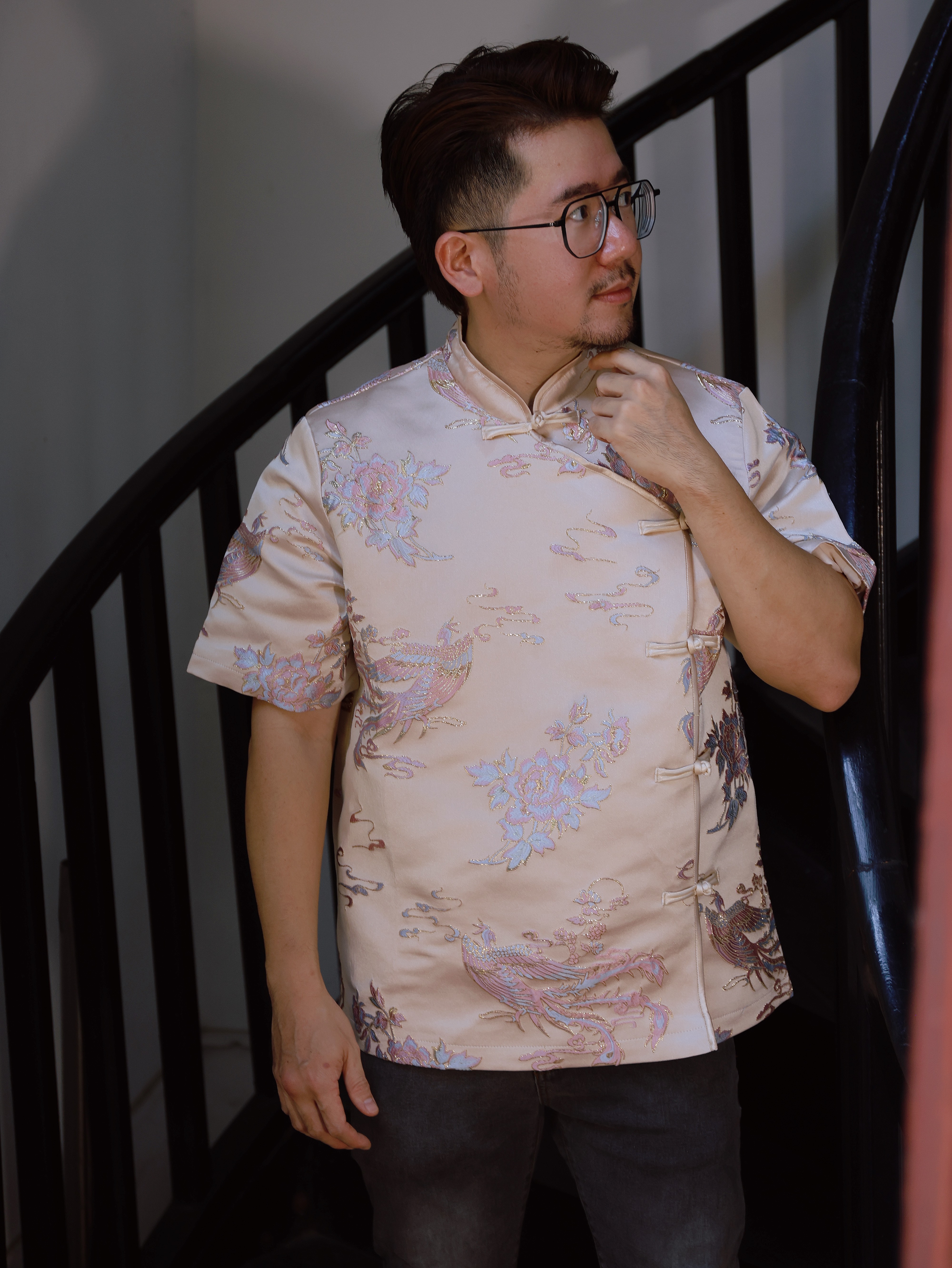 【LBP亲子系列-爸爸款】独特改良版唐装上衣 (F70134)