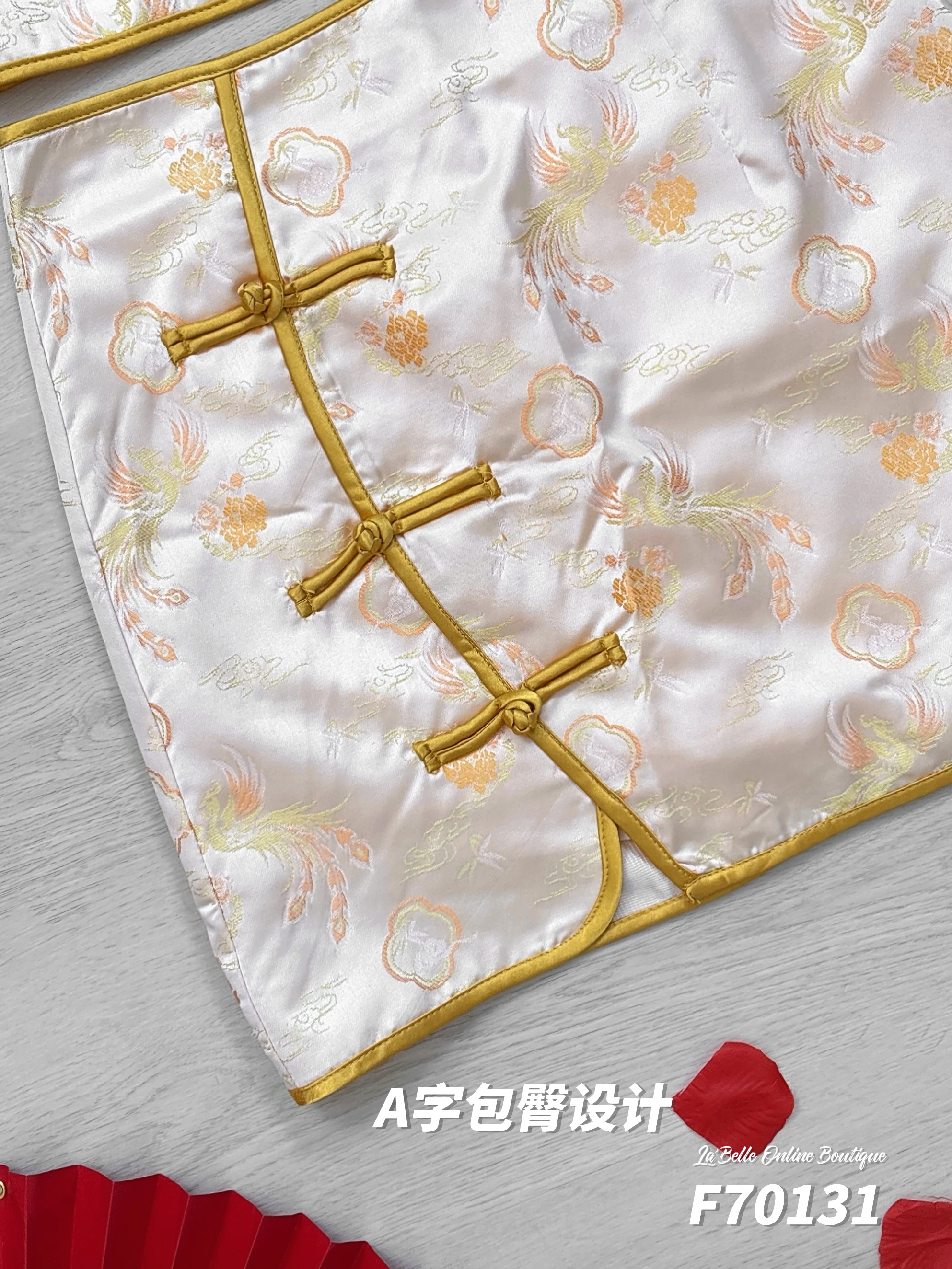 【LBP亲子系列-凤舞云霞】时尚改良版凤凰图旗袍两件套【妈妈款】 (F70131)-La'Belle Fashion Boutique Sdn Bhd