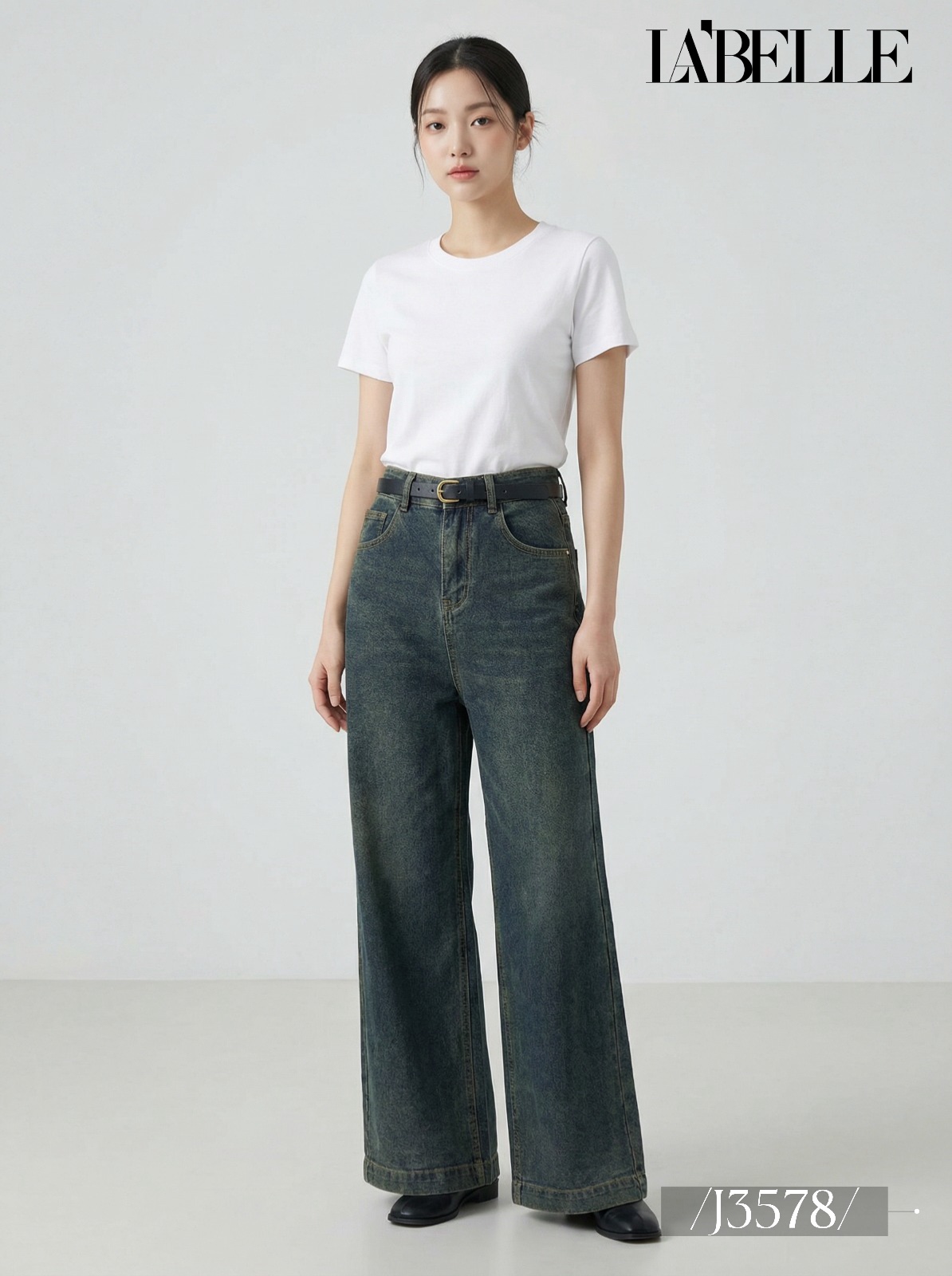 【预购PRE-ORDER】【LBP独家】百搭直筒阔腿高腰长裤 (J3578)