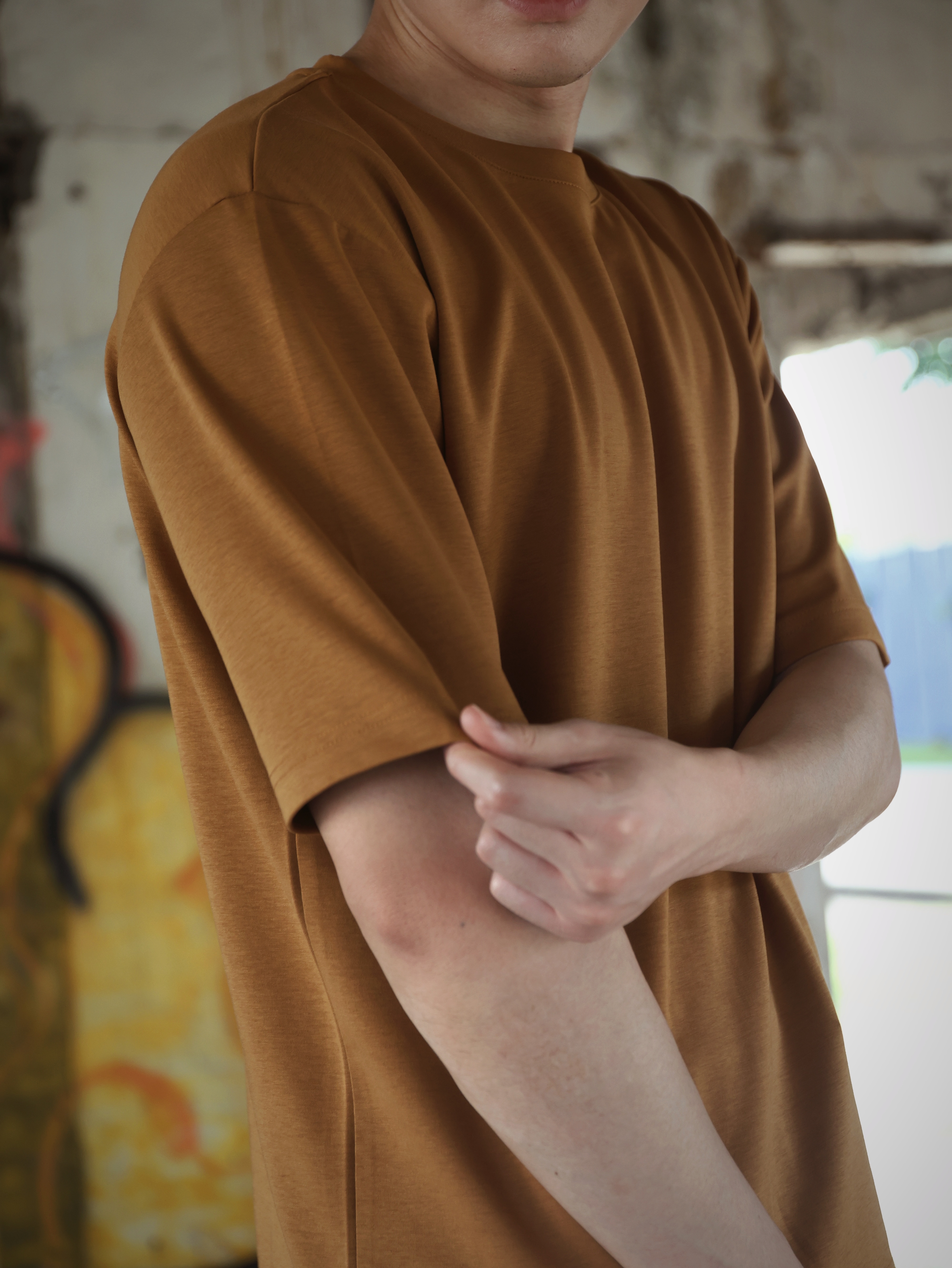 【STICKMEN】舒适圆领宽松OverSize上衣（SM100101 BROWN）