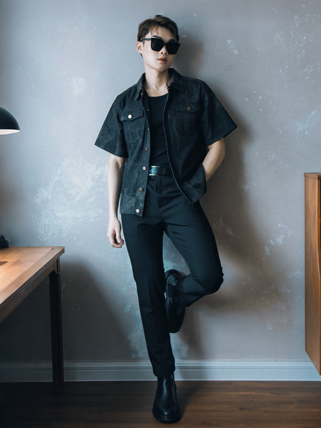 【预购PRE-ORDER】【LBP 独家情侣款系列】高级感独特扎染设计开衫牛仔上衣 (T90627)