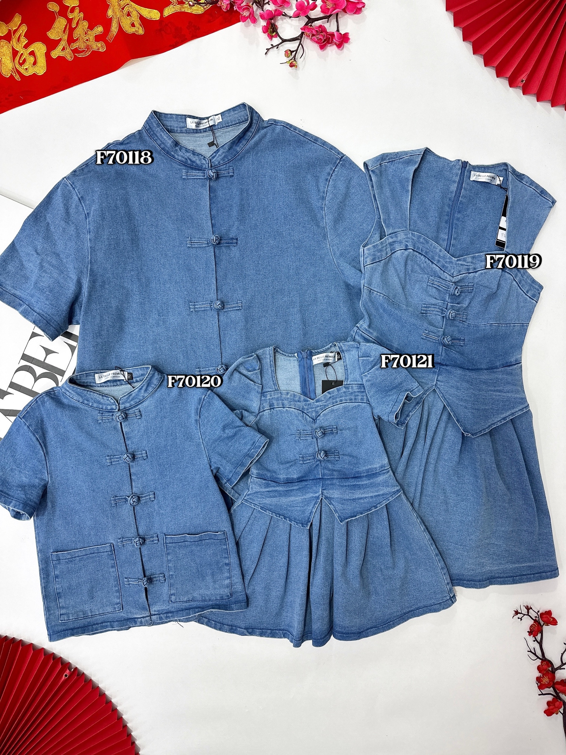 【LBP亲子系列】可爱假两件式改良版旗袍连身裤裙【女儿版】（F70121）