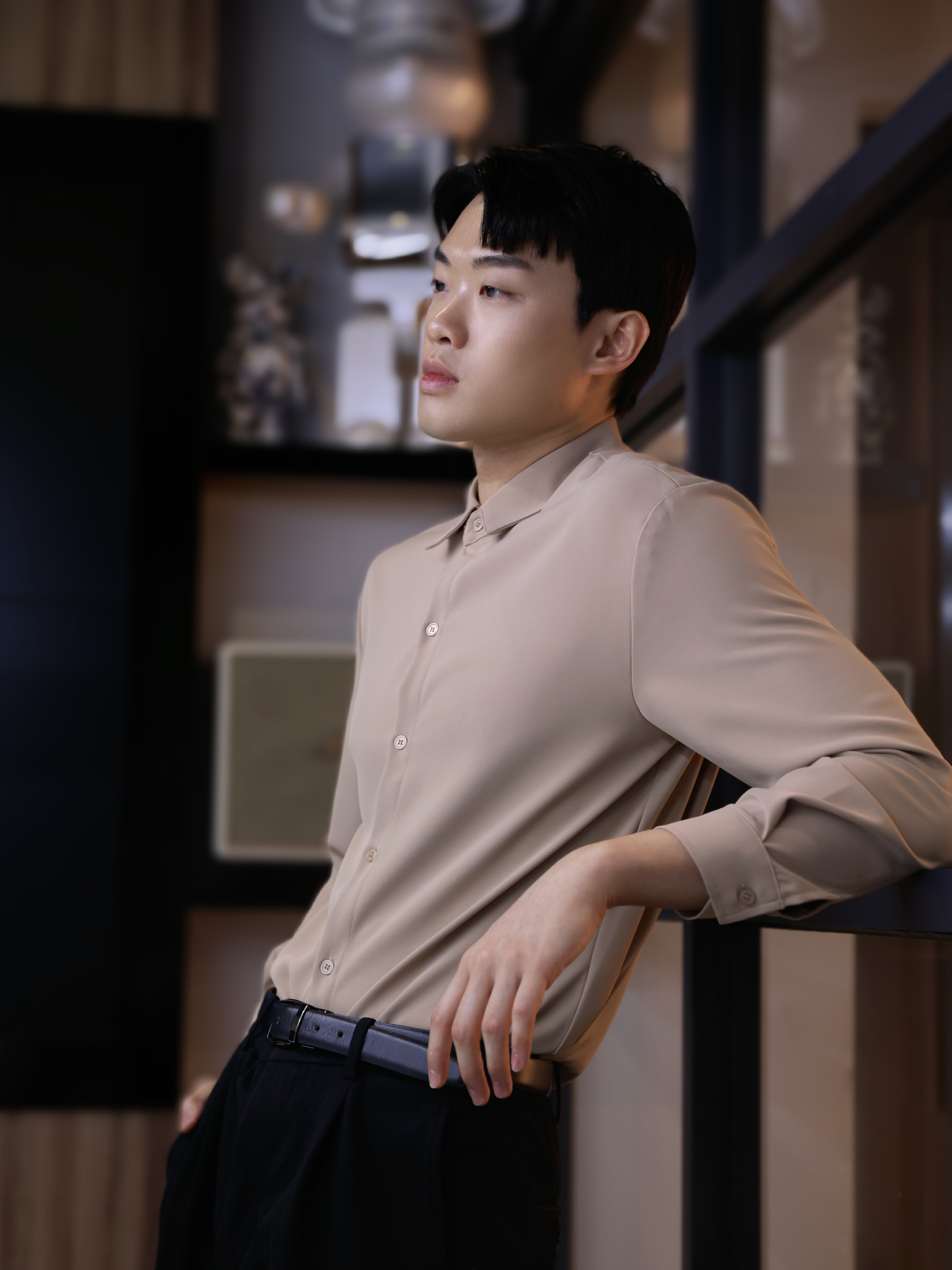 【STICKMEN】Elite 高级感纯色透气长袖上衣 (SM100102 BROWN)-La'Belle Fashion Boutique Sdn Bhd