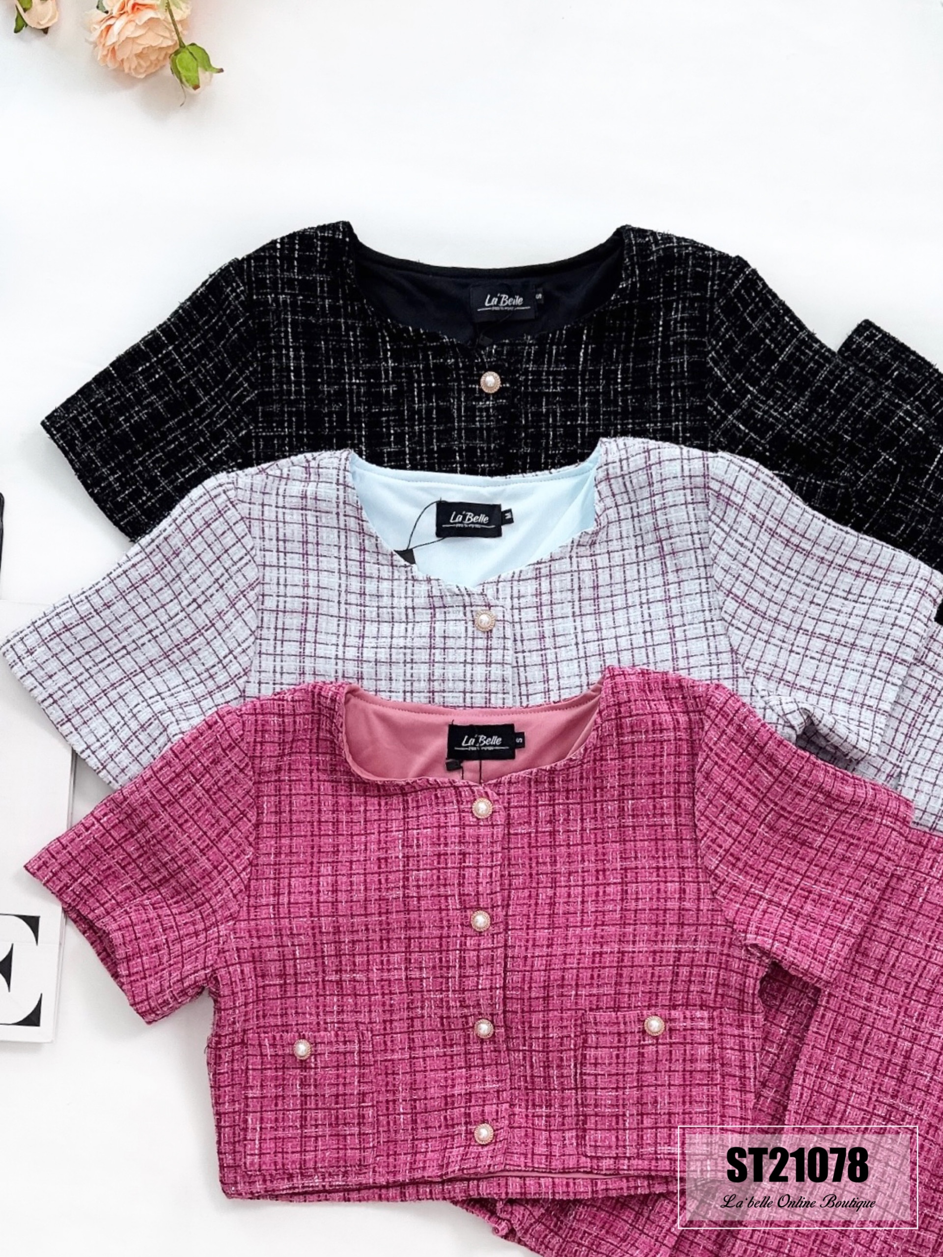 【LBP独家】高级感时尚小香风两件套 (ST21078) - 特价-La'Belle Fashion Boutique Sdn Bhd