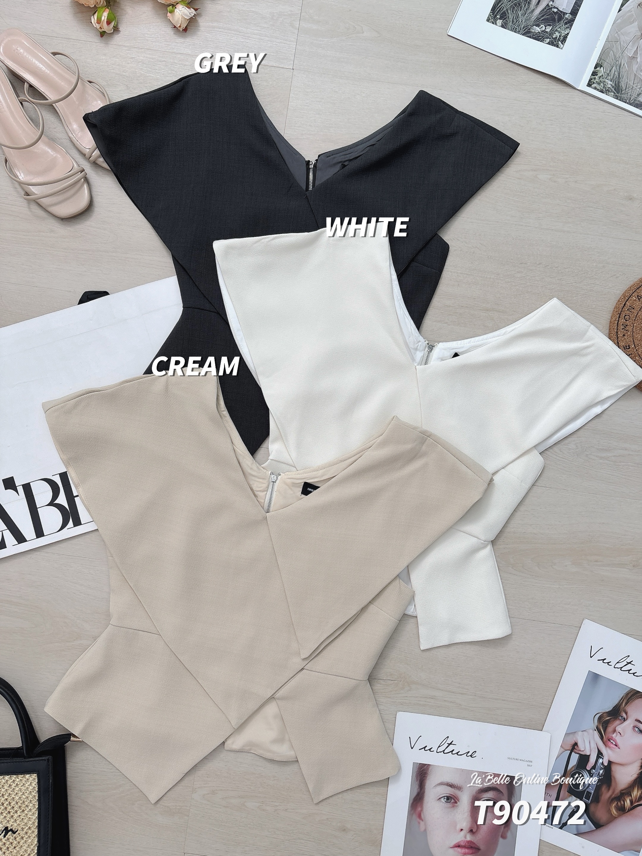 高级感不规则设计上衣 (T90472)