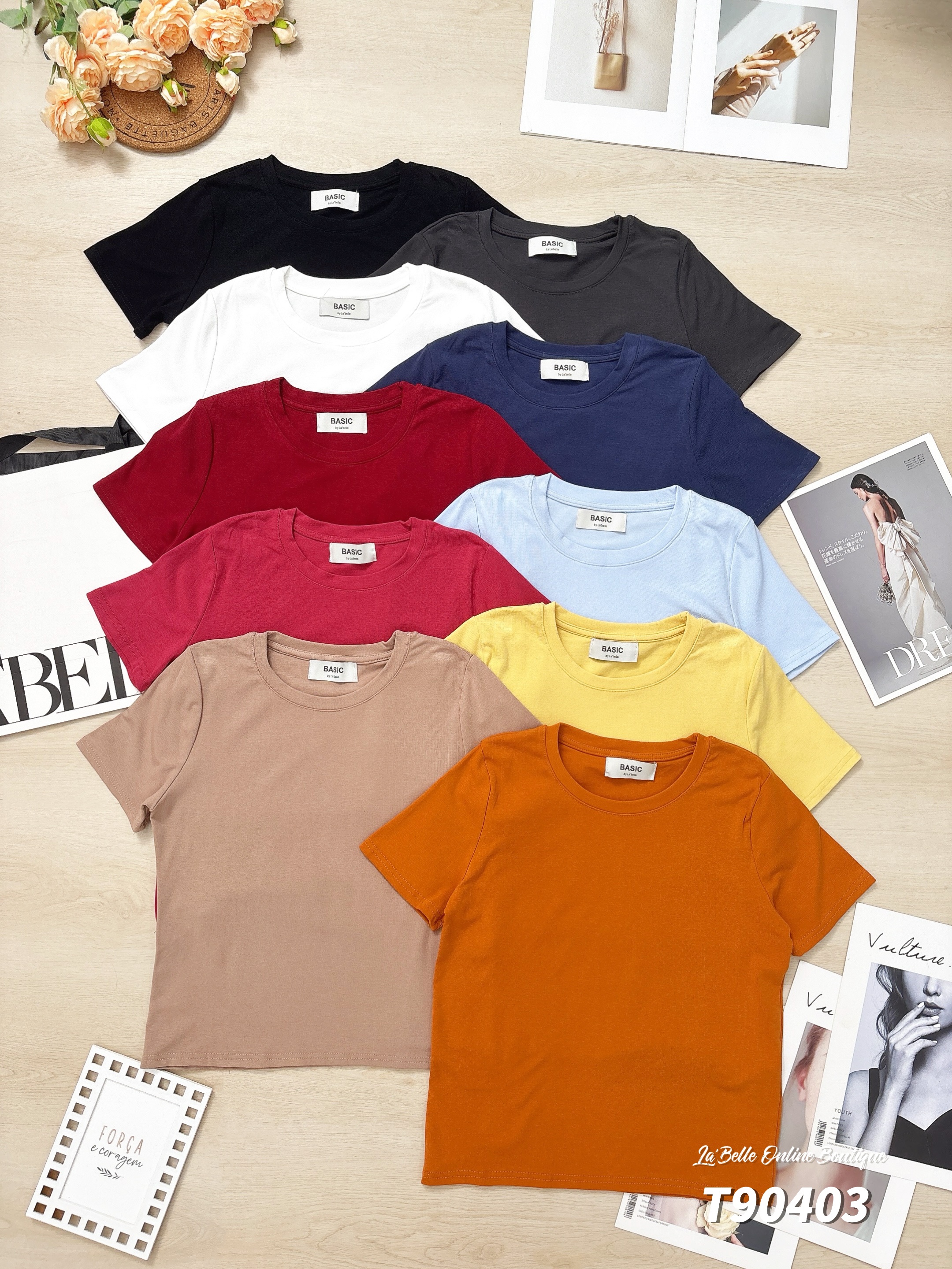 【LBB独家基础系列】百搭纯色圆领T恤  (T90403)