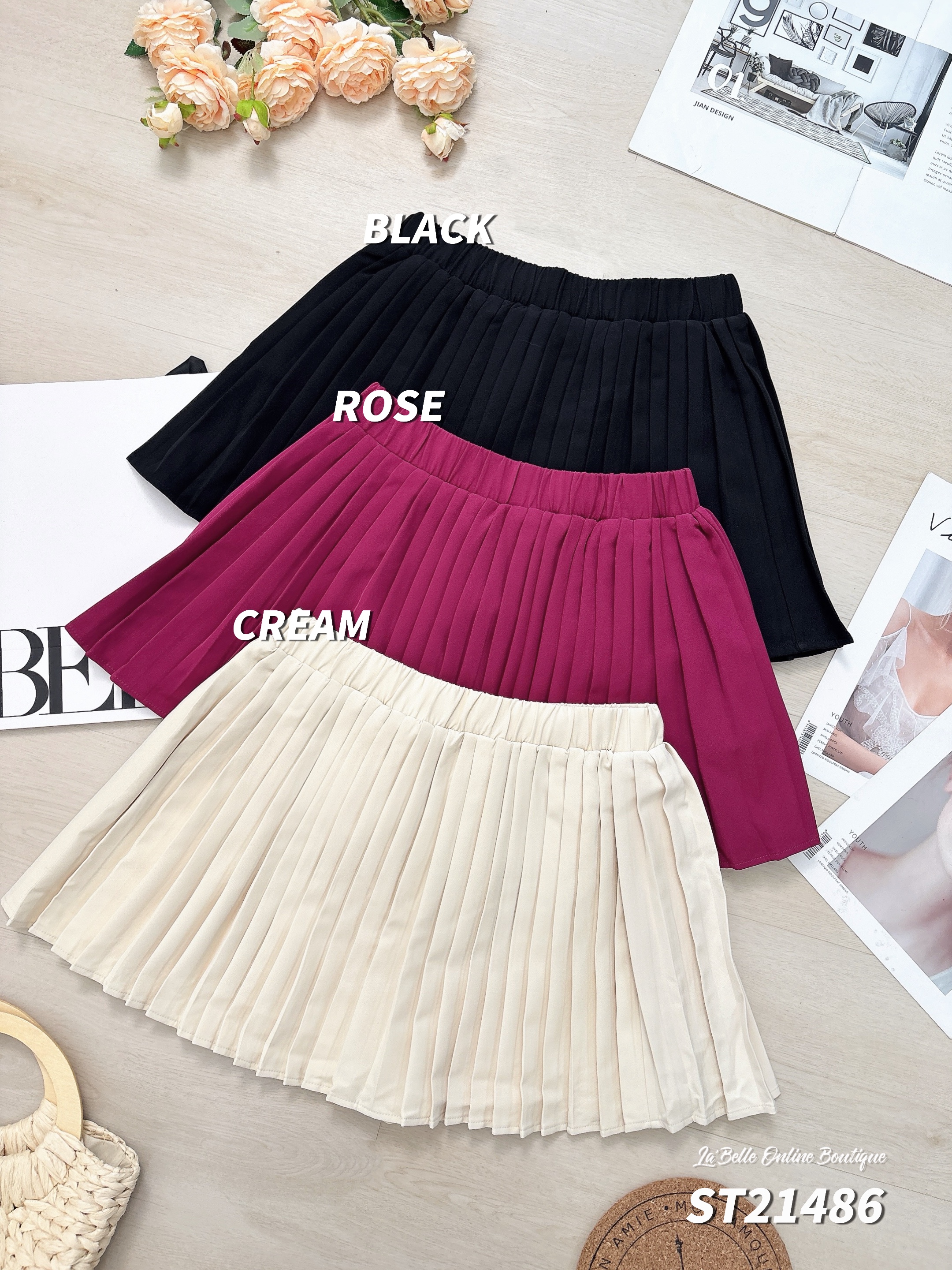 【LBP独家】时尚百搭A字高腰裙 (ST21486)