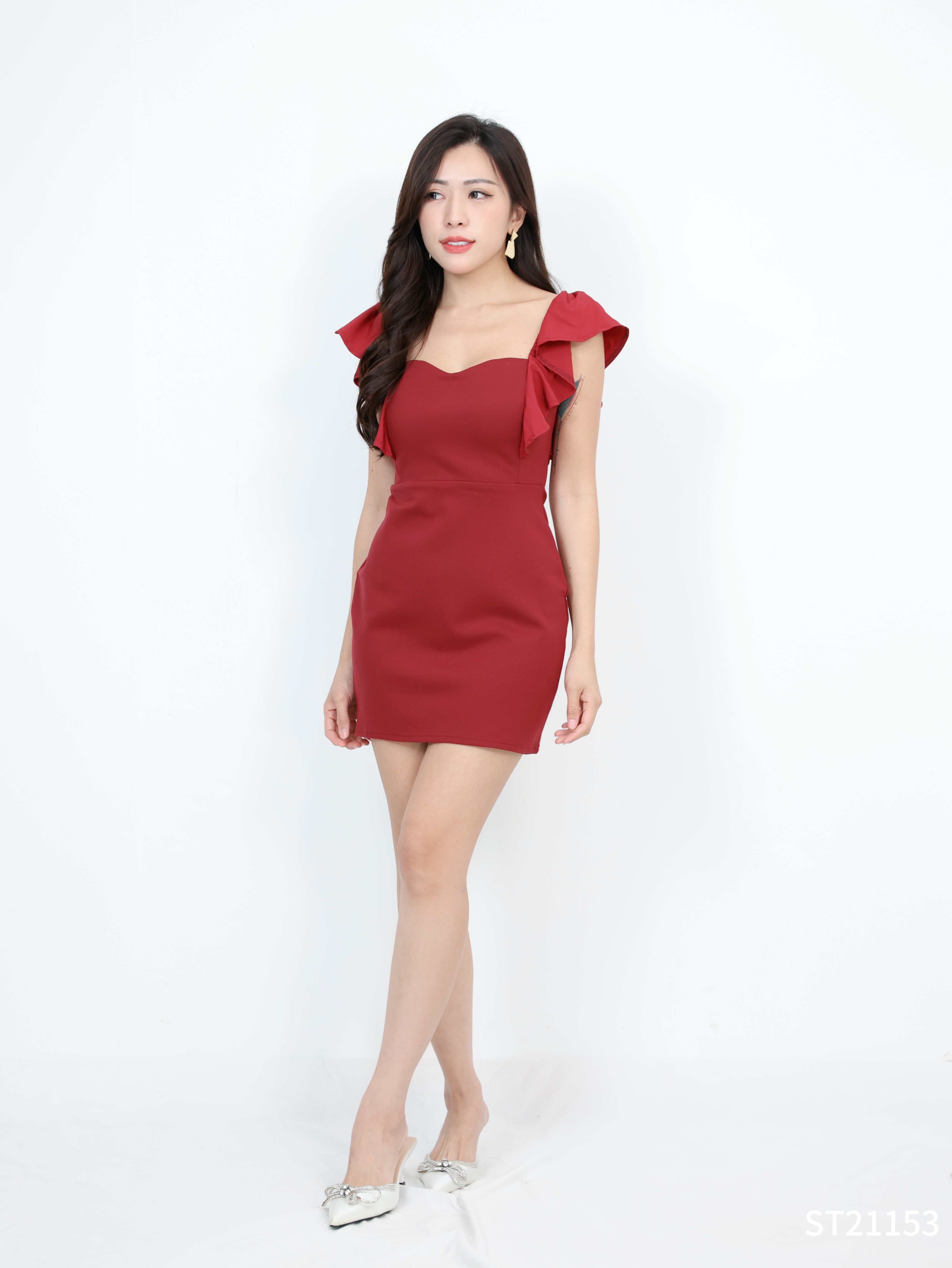 【LBP独家】性感爱心领收腰设计包臀连身裙 (ST21153) - 特价-La'Belle Fashion Boutique Sdn Bhd