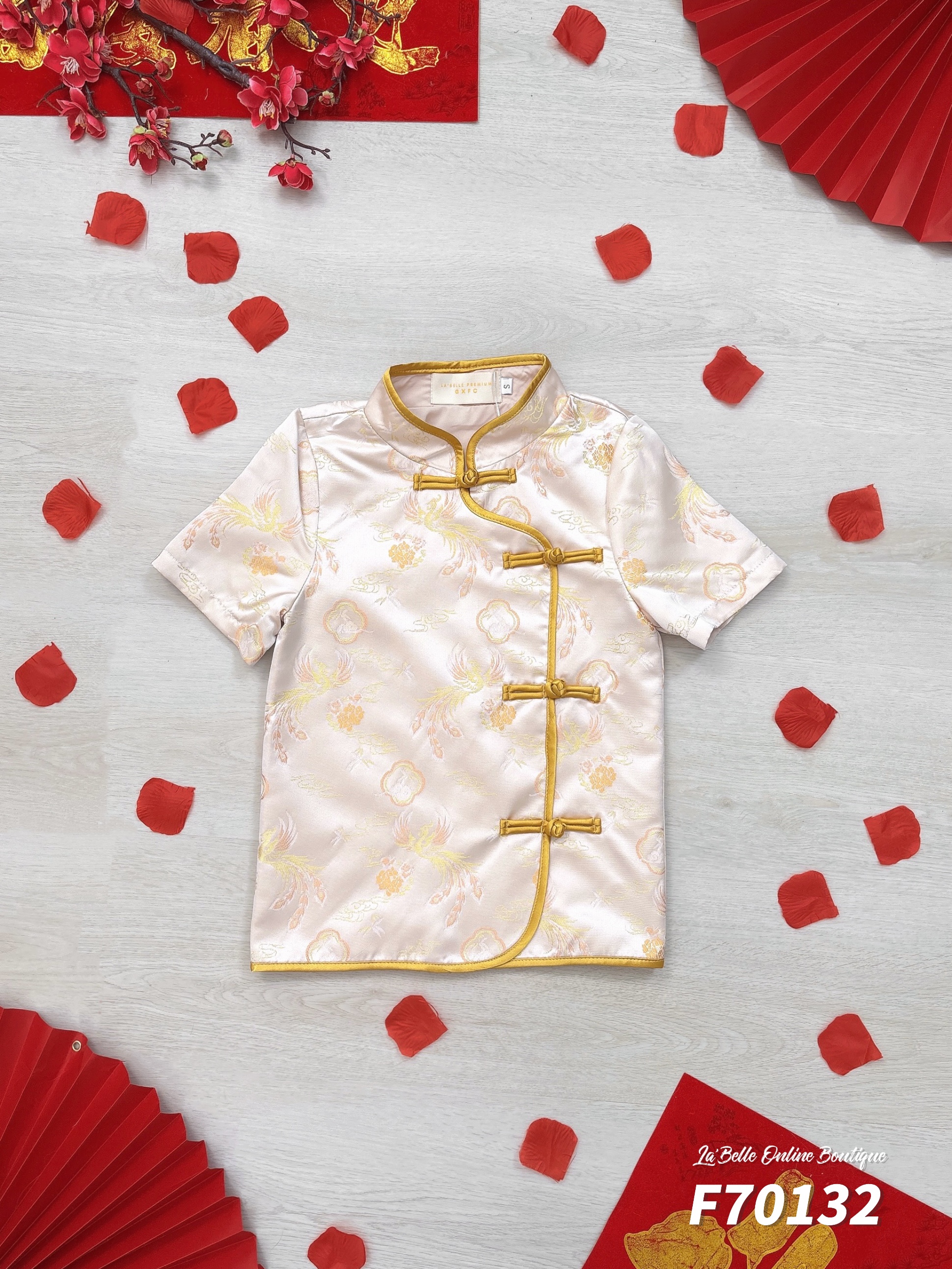 【LBP亲子系列-凤舞云霞】气质改良版凤凰图唐装上衣 / 外套【男童款】(F70132)-La'Belle Fashion Boutique Sdn Bhd