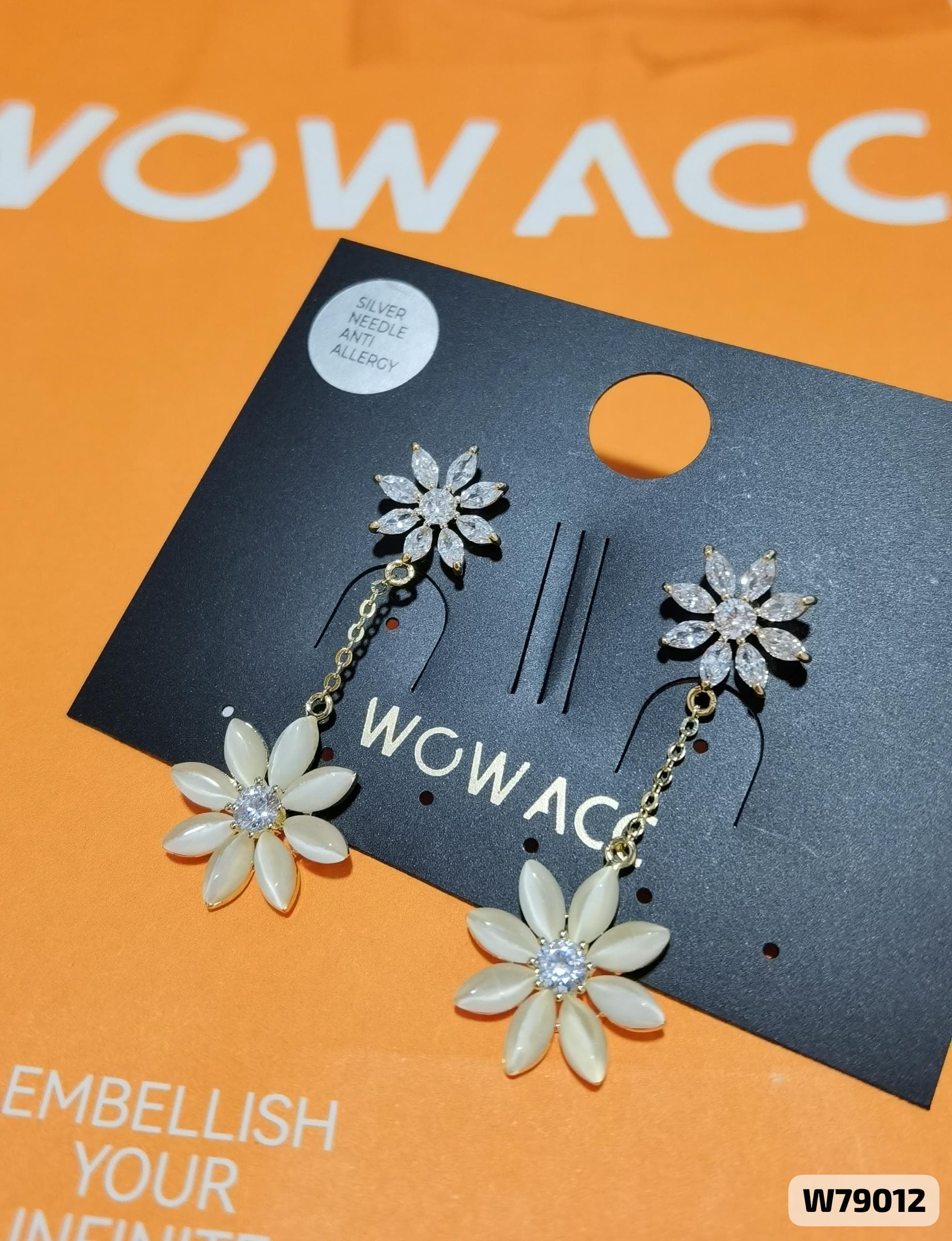 【W79012】02-Rhinestone silver pin earrings-BM15-Silver pin