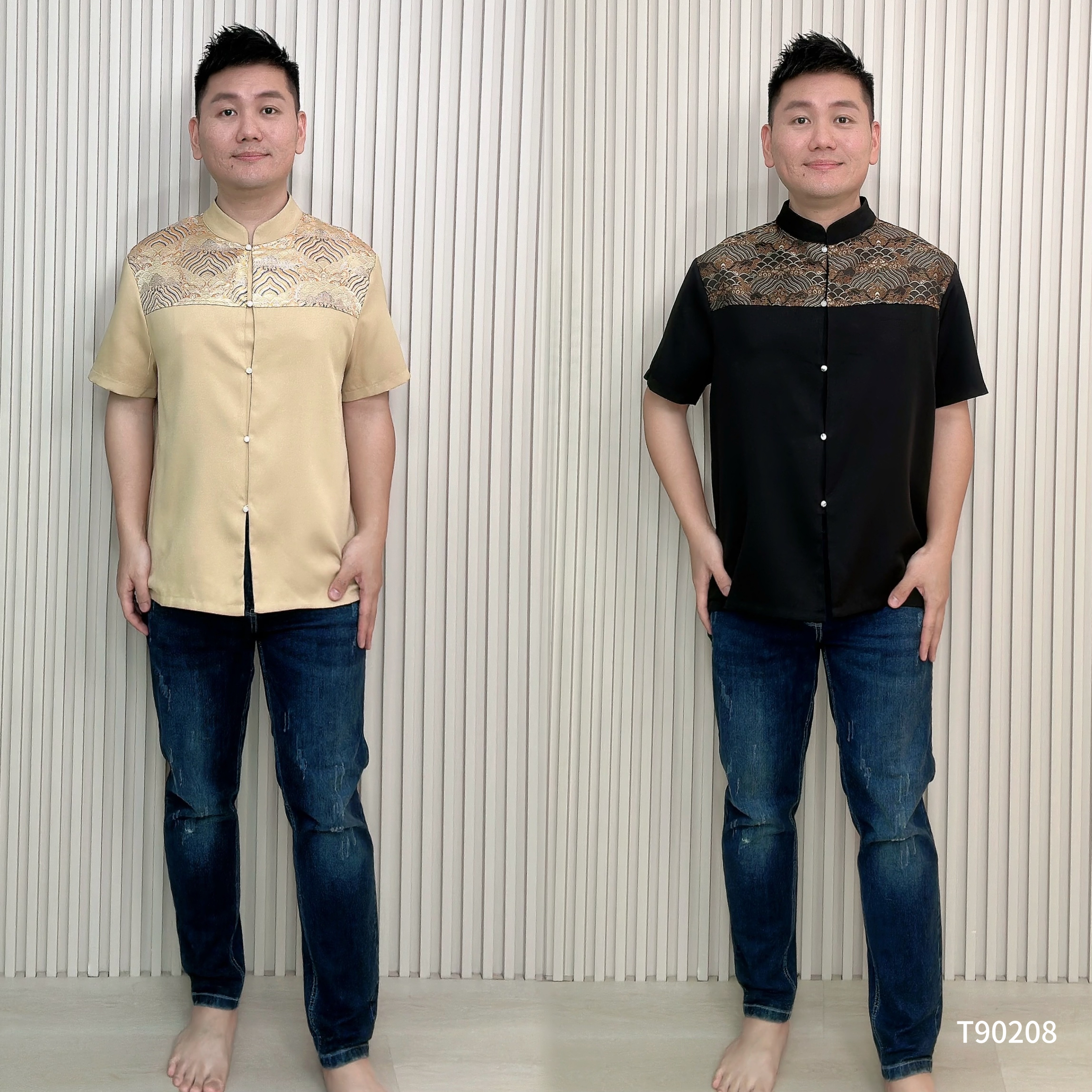 【LBP GXFC 独家新年系列-小龙蜕鳞】独特中国风云海岸纹唐装上衣 (T90208)-La'Belle Fashion Boutique Sdn Bhd