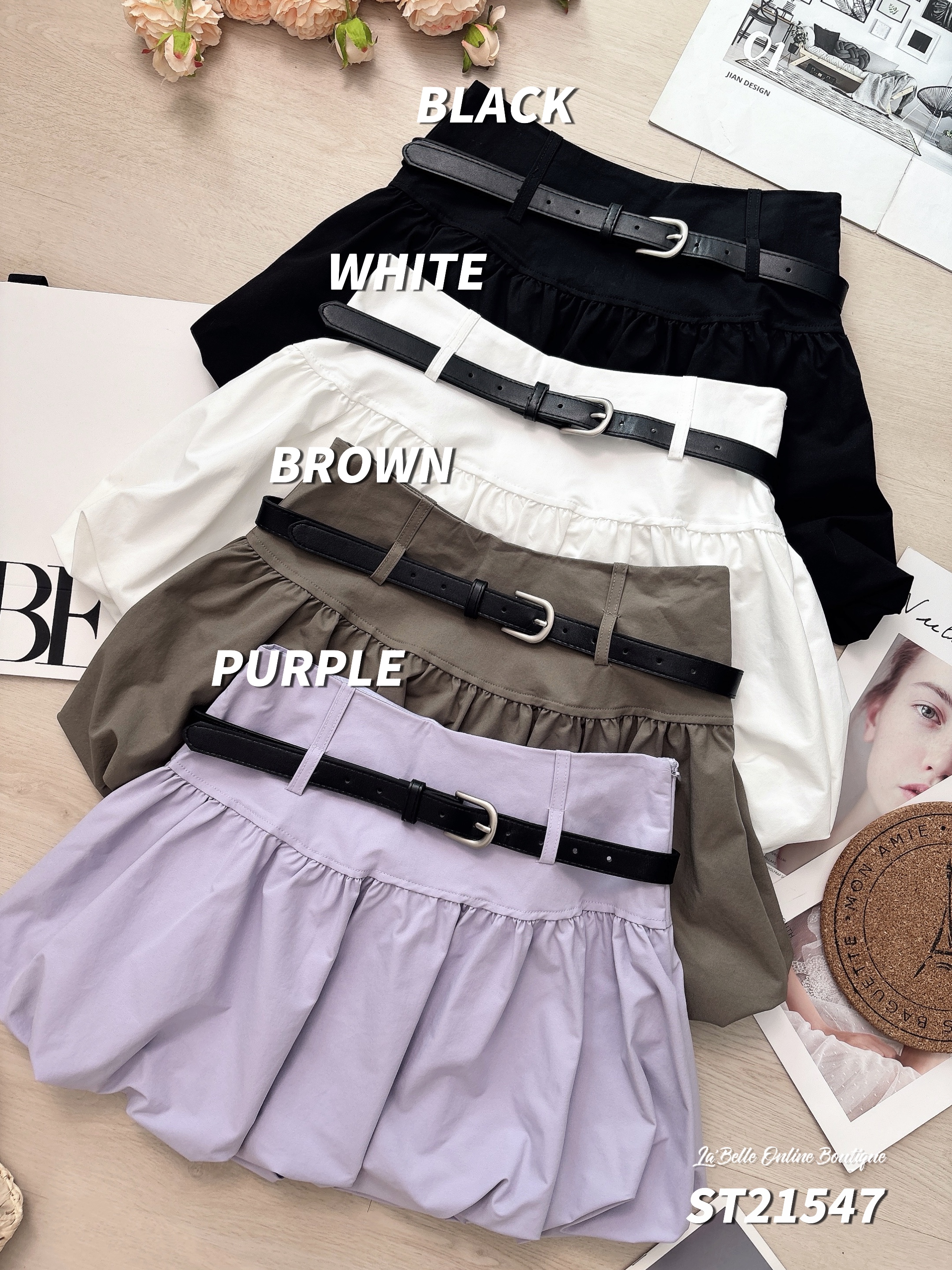 【LBP独家】减龄花苞设计高腰蓬蓬裙 (ST21547)